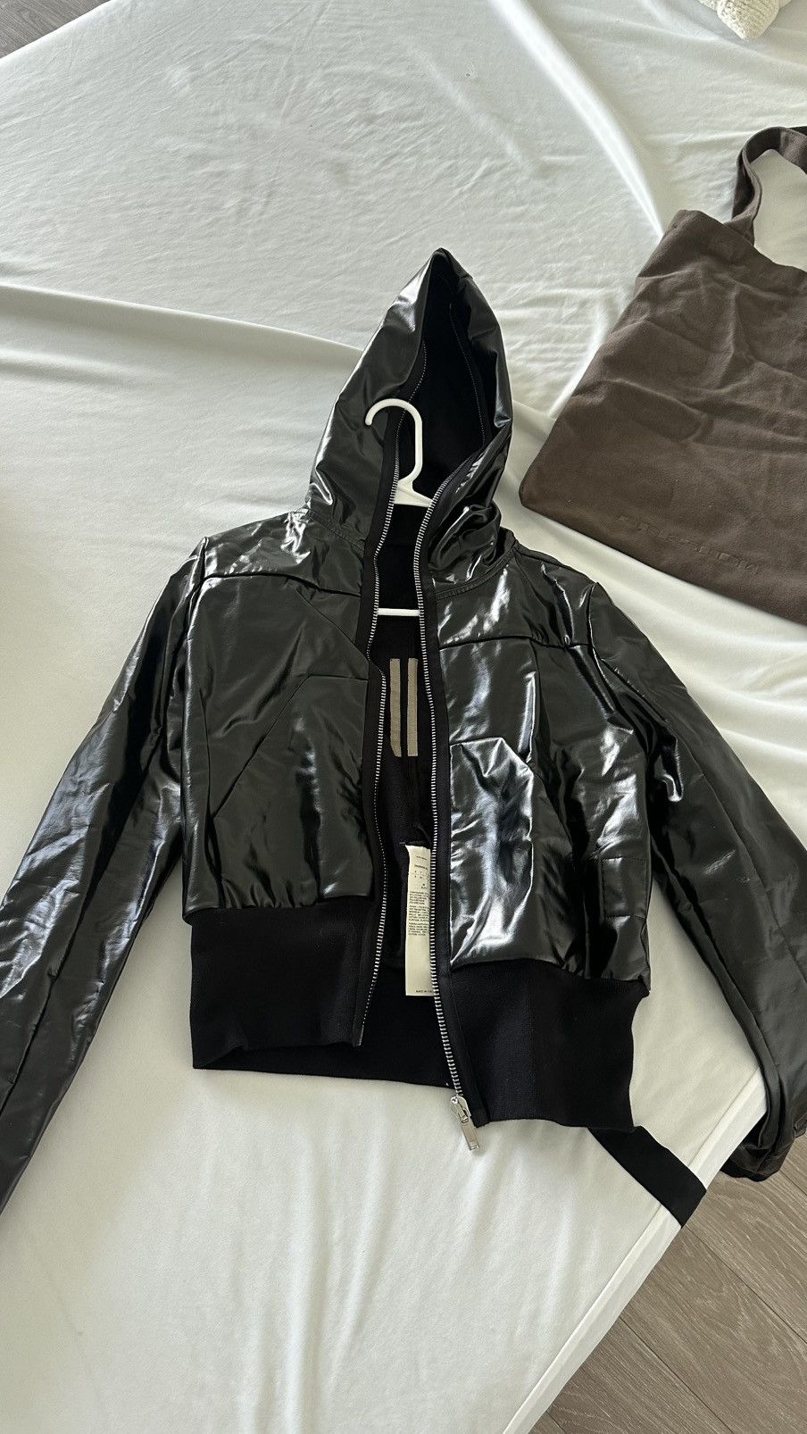 Rick Owens Drkshdw Rick owens DRKSHDW black coated hoodie Size S / US 4 / IT 40 - 3 Thumbnail