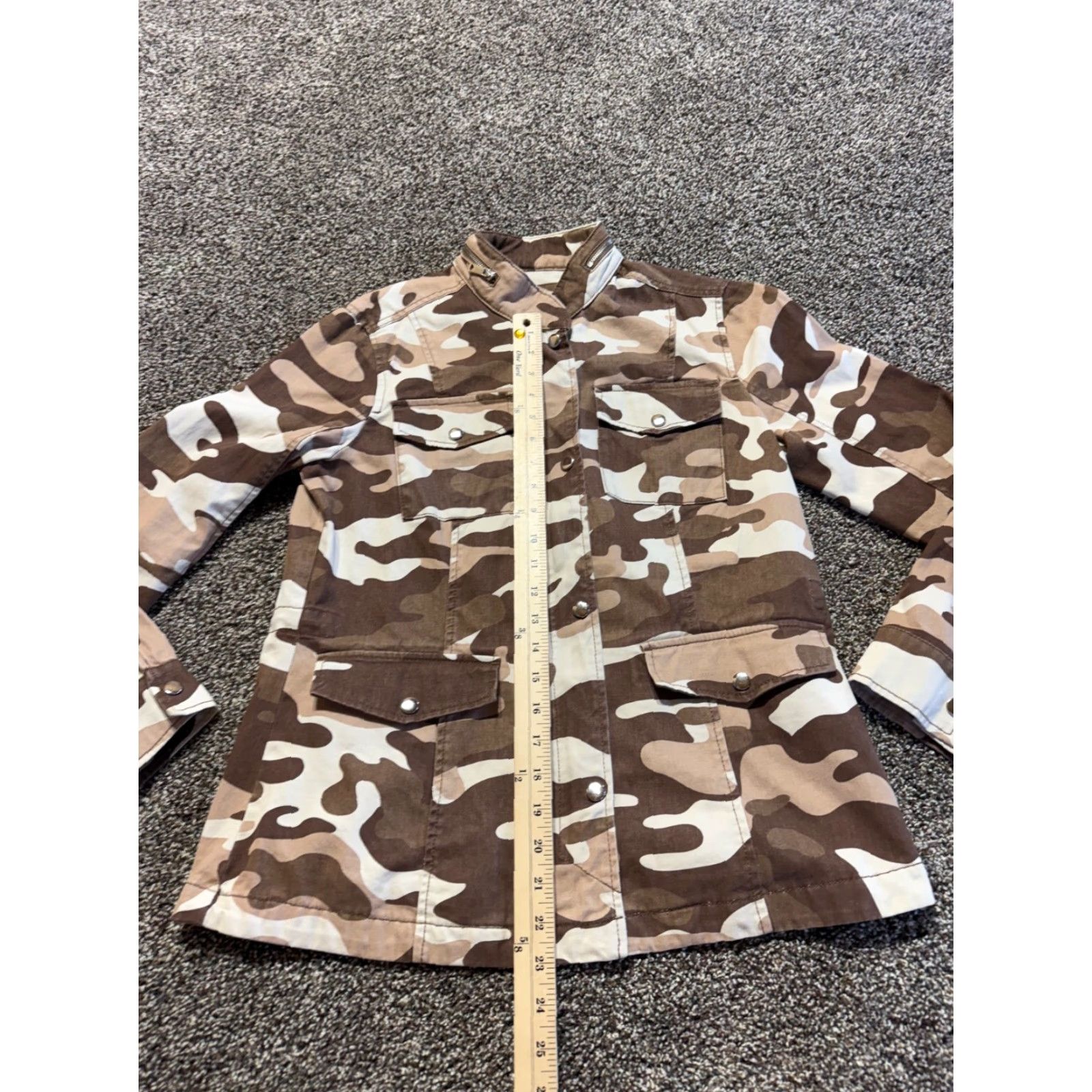 Vintage Love Tree Womens Jacket Desert Camouflage Brown Full Zip M Size Brown Camouflage Women Jacket Full Zip Womens Size M Size M / US 6-8 / IT 42-44 - 4 Thumbnail