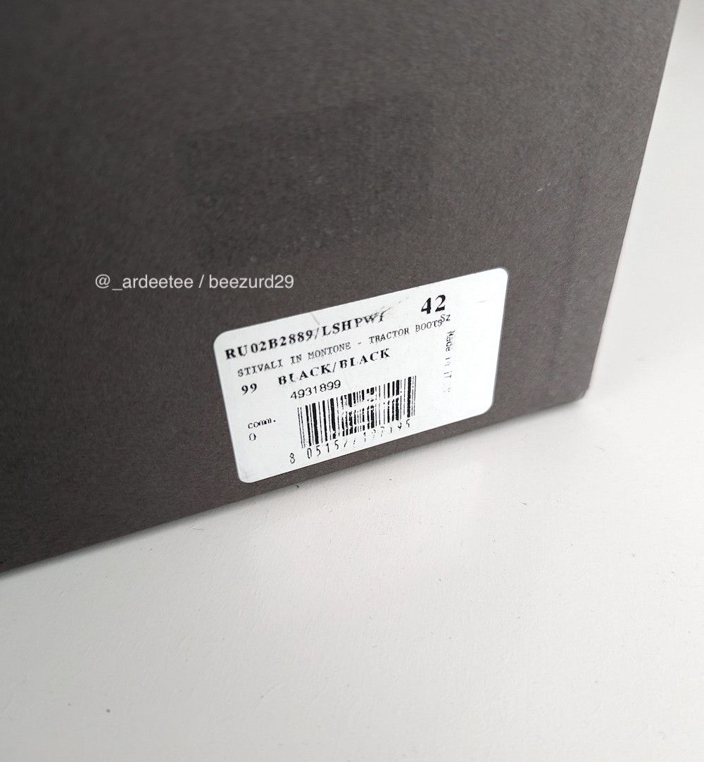 Rick Owens *NEW* SHEARLING LUNAR TRACTOR BOOTS FW22 STROBE Size US 9 / EU 42 - 12 Thumbnail