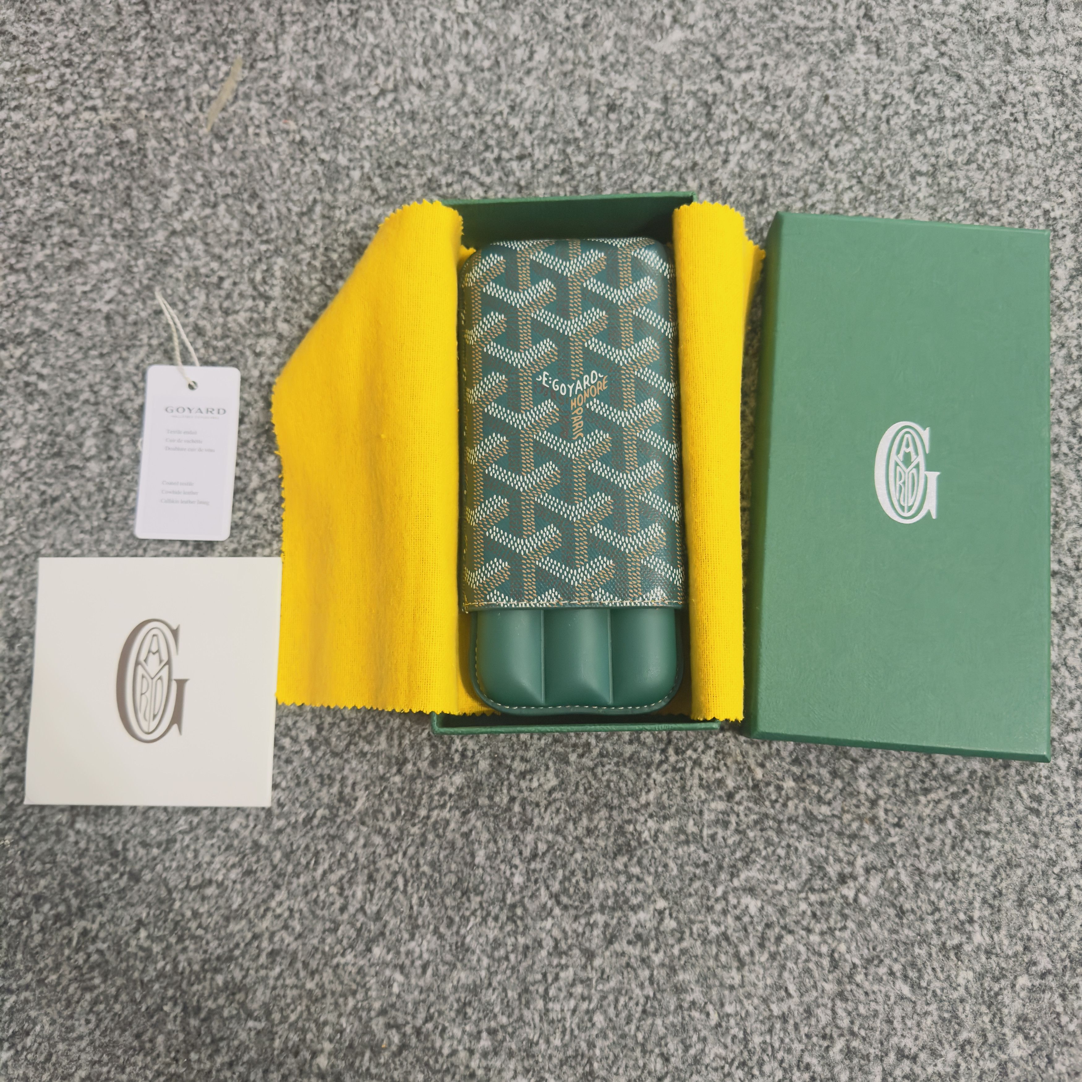 Goyard Goyard 3C Churchill Cigar Case Etui Green Size ONE SIZE - 1 Thumbnail