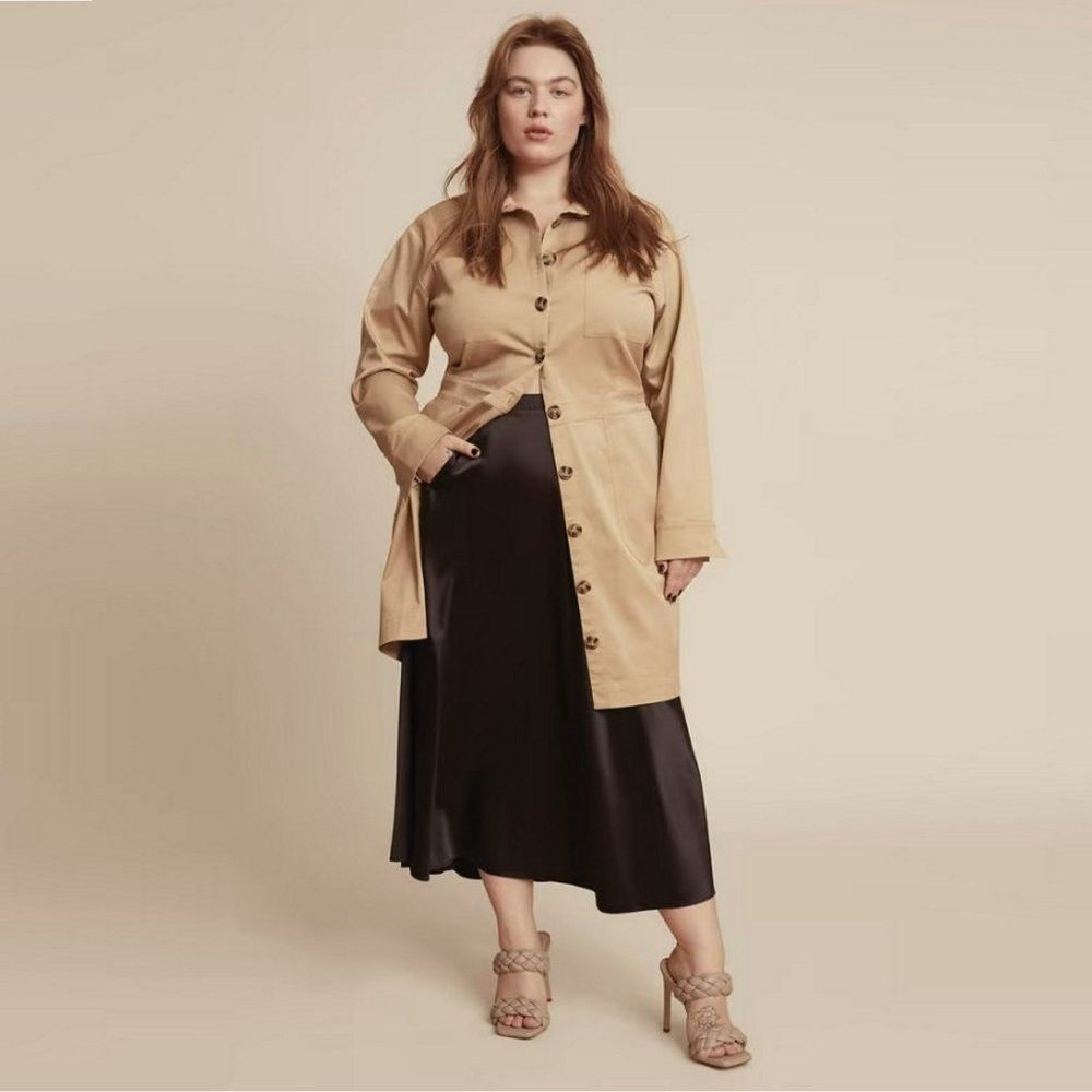 Other NWT New $228 11 Honoré Teedra Mini Long Sleeve Cotton Blend Size 4XL / US 24-26 - 2 Thumbnail