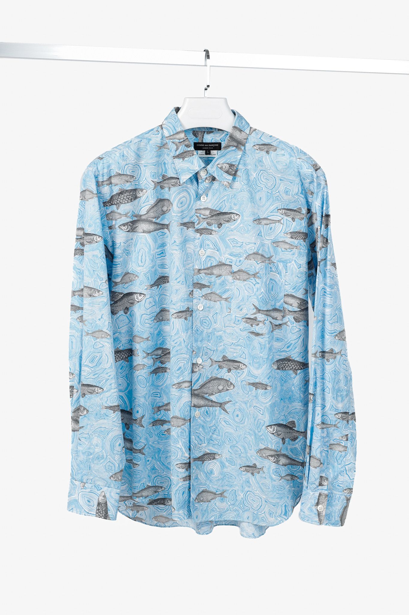 Comme des Garcons Homme Plus Comme des Garcons Homme Plus SS/17 Fish-Print Cotton Shirt Size US L / EU 52-54 / 3 - 1 Thumbnail
