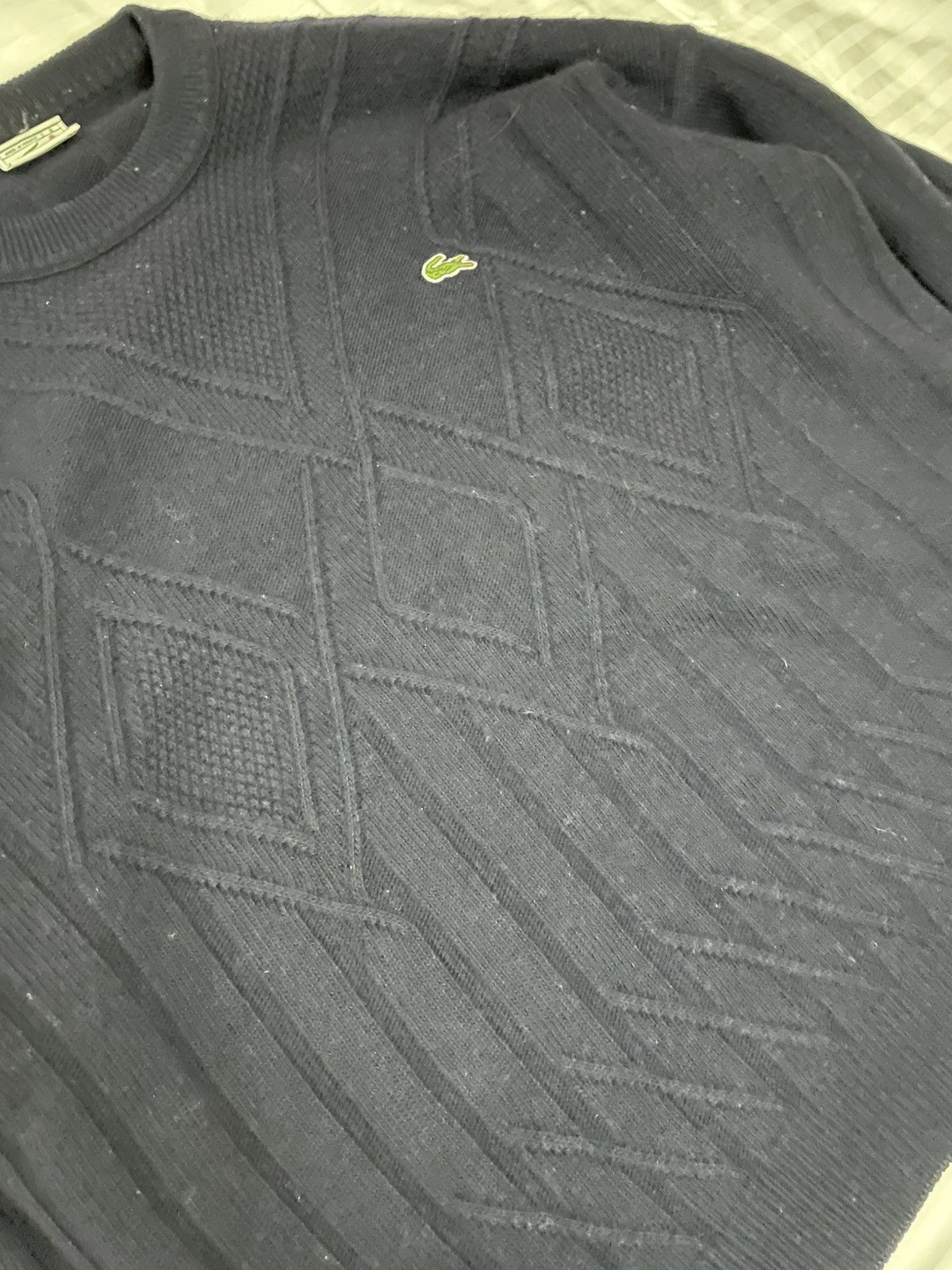 Lacoste Vintage Rare Archive Lacoste Patterned Knight Sweater Size US XL / EU 56 / 4 - 4 Thumbnail