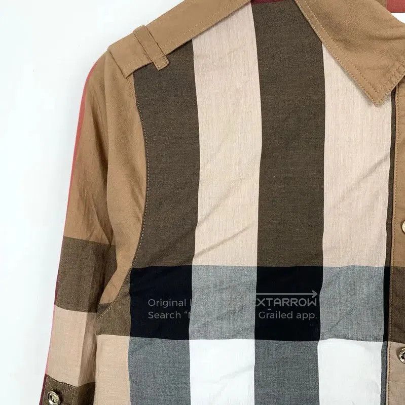 Burberry Burberry Color-Block Cotton Shirt for Women. Size L / US 10 / IT 46 - 3 Thumbnail