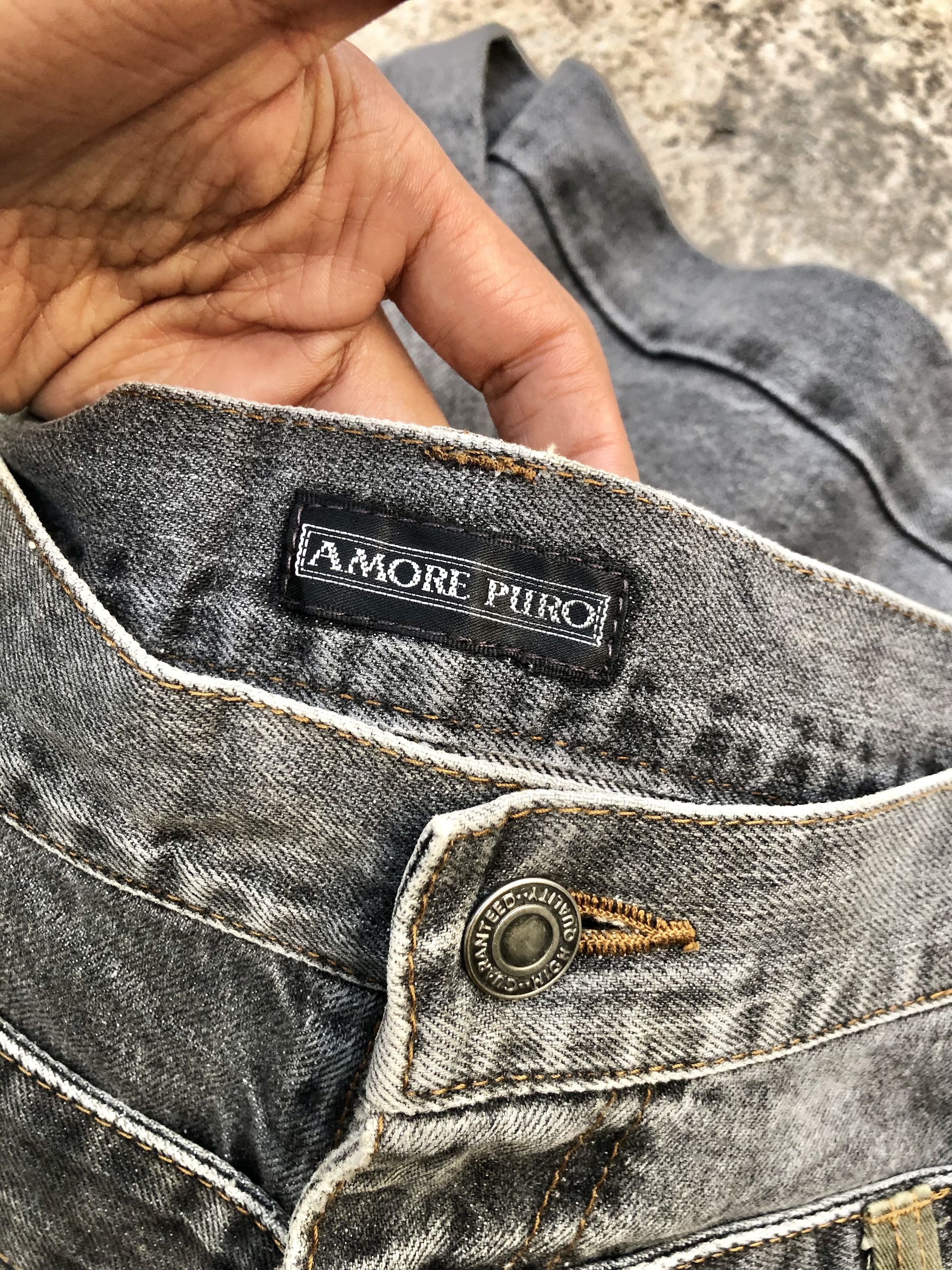 Japanese Brand AMORE PURO DOUBLE WAIST DENIM Size US 35 - 2 Thumbnail