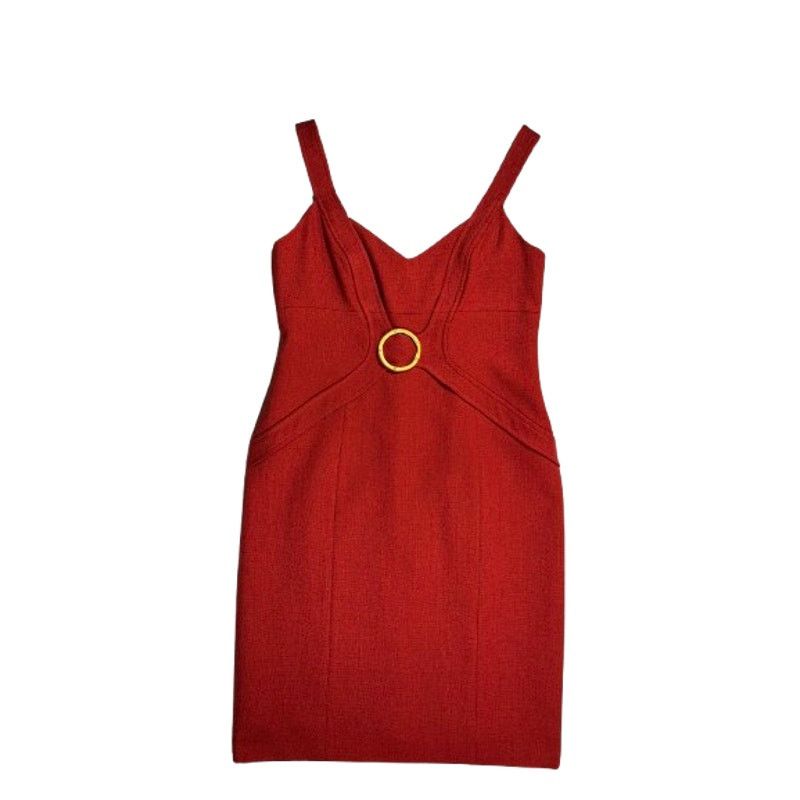 Meister David Meister Red Sleeveless Dress Size 6 Knee Length Size M / US 6-8 / IT 42-44 - 4 Thumbnail