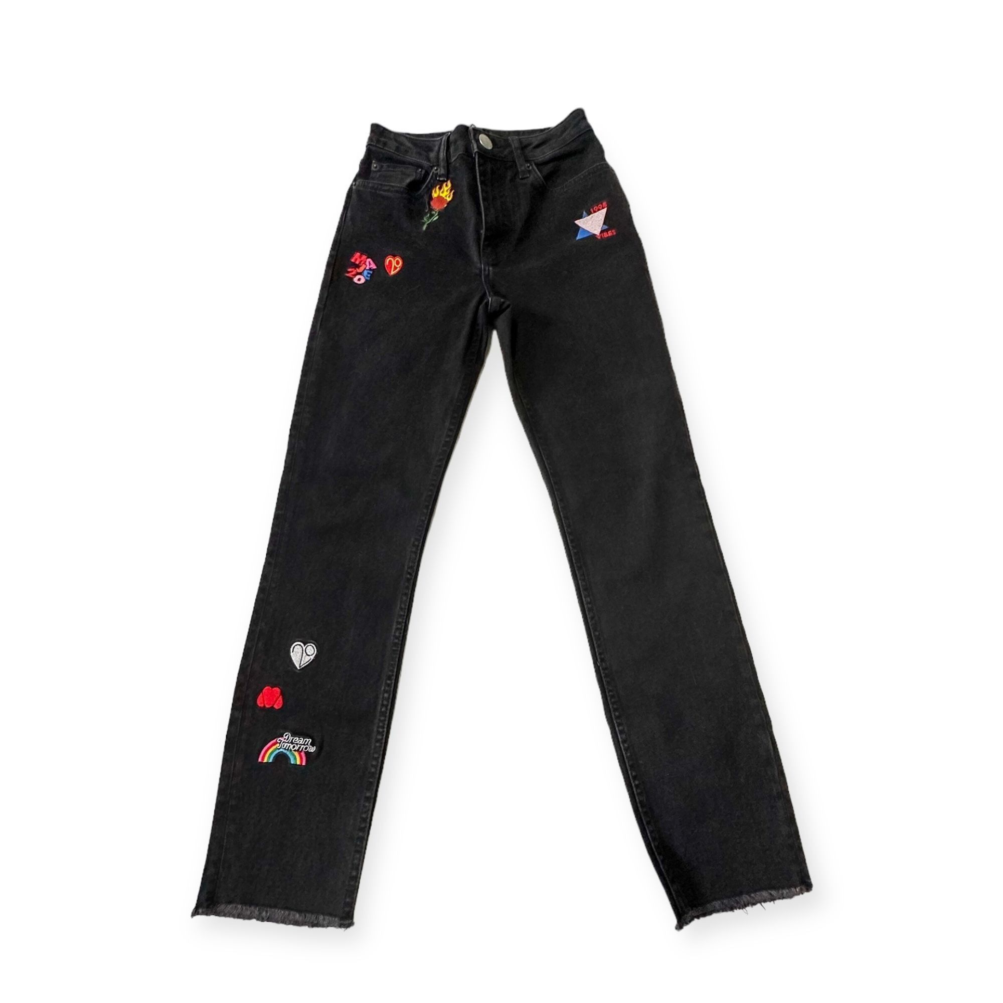 Maje Maje Straight Jeans with Patch, Gray, Size 34 EU, NWT Size 25" / US 0 / IT 36 - 5 Thumbnail