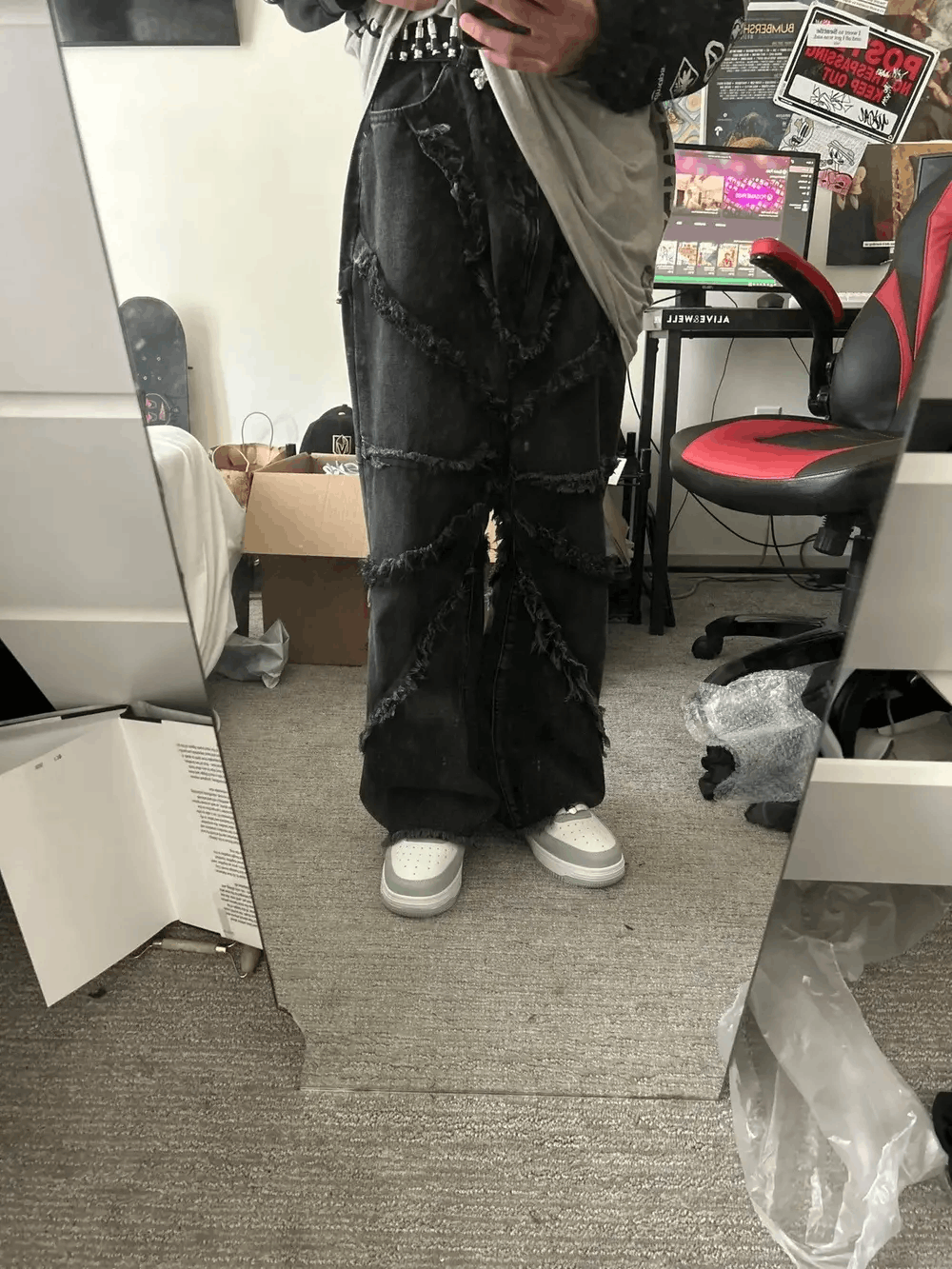 Japanese Brand × Vintage Y2k Retro Oversized Punk Retro Hip Hop Jeans Size US 30 / EU 46 - 3 Thumbnail