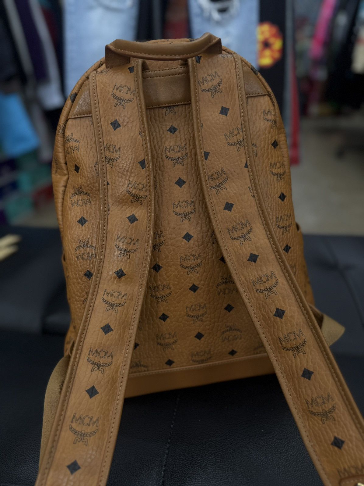 MCM MCM Classic Logo Brown Studs Large Backpack 🧼 Size ONE SIZE - 11 Thumbnail