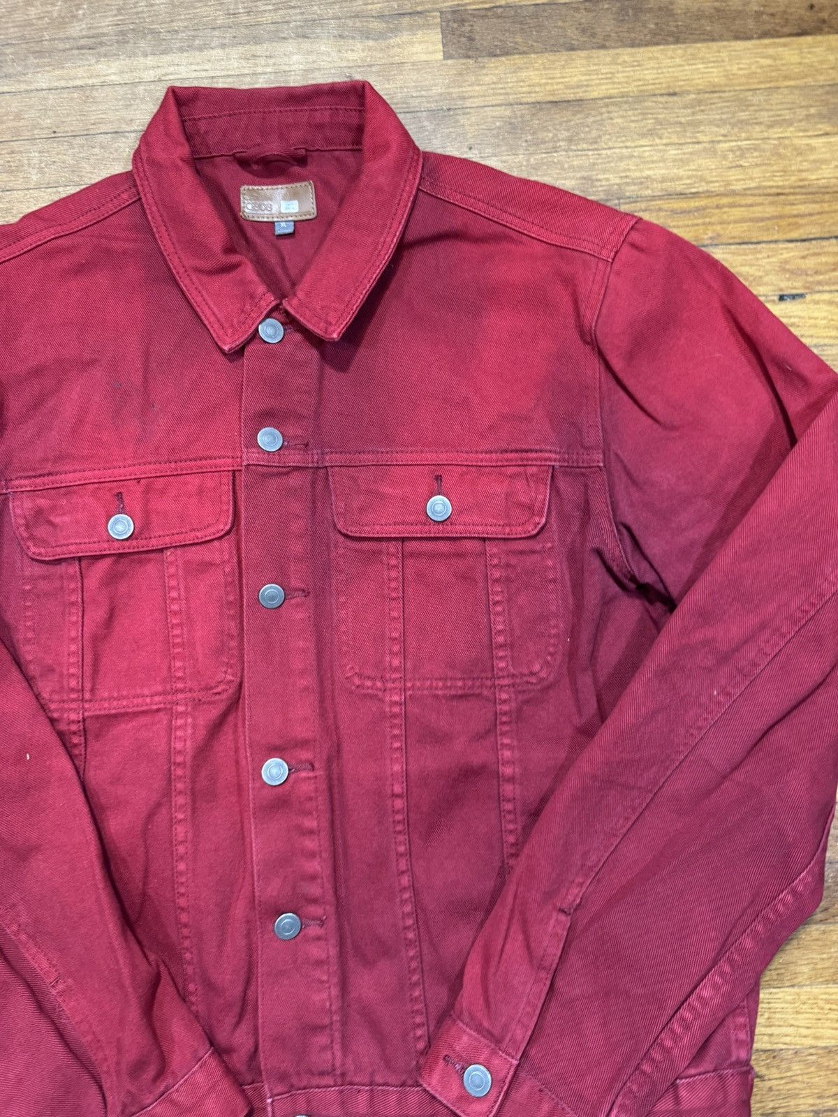 Vintage Vintage Red Denim Jacket Size US XL / EU 56 / 4 - 4 Thumbnail