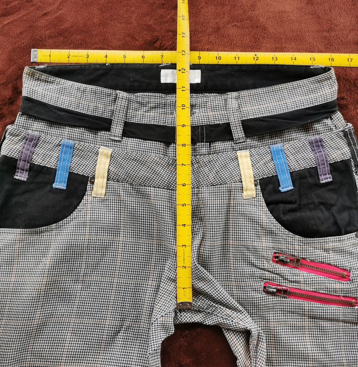 5351 POUR LES HOMMES Double-waist Root Three rainbow checkered pants Size US 32 / EU 48 - 16 Thumbnail