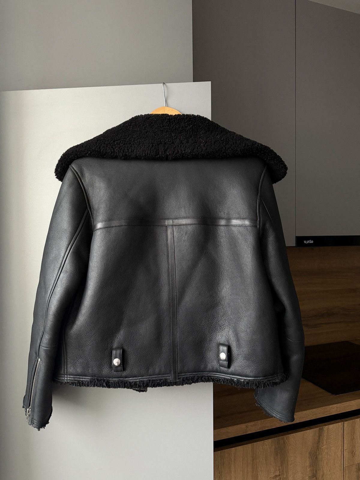 Iro IRO Paris Biker Black Oversized Shearling Jacket Size S / US 4 / IT 40 - 12 Thumbnail
