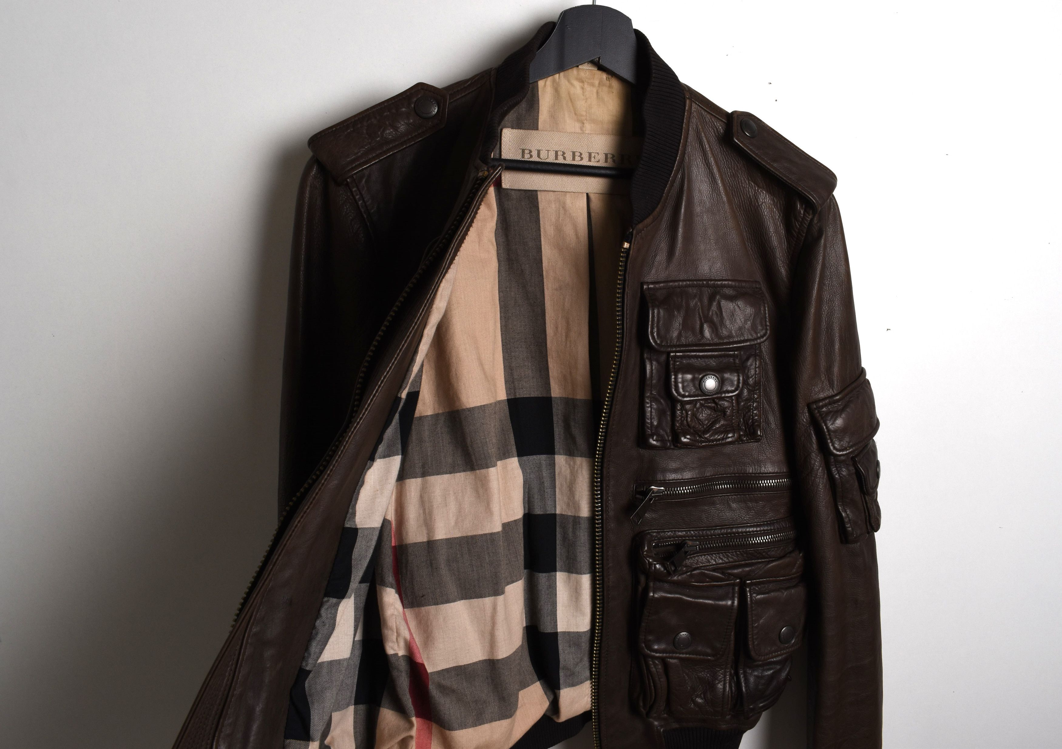 Burberry Burberry Brit Men Jacket Leather Multi Pocket, Vintage, M Size US M / EU 48-50 / 2 - 8 Thumbnail