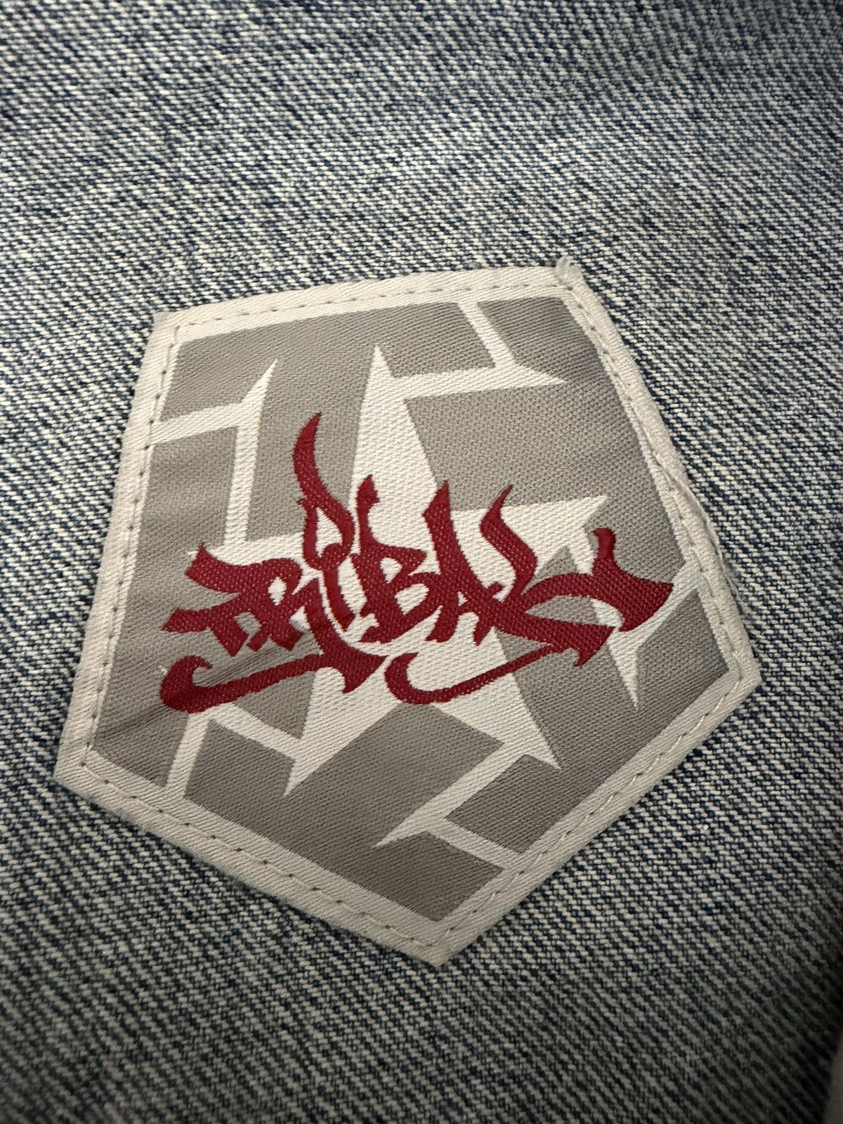 Tribal Streetwear Y2K 🔥 TRIBAL FADE BLUE WASHED BAGGY LOOSE DENIM JEANS Size US 38 / EU 54 - 8 Thumbnail