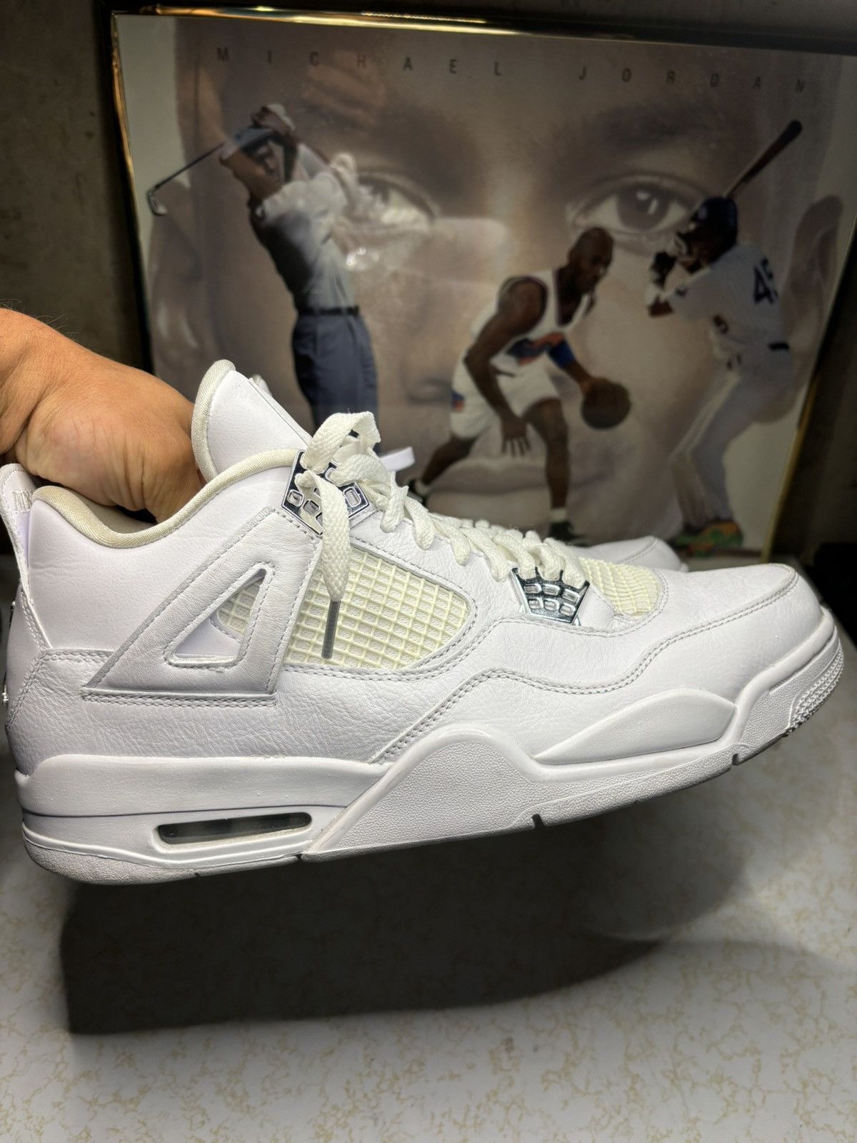 Jordan Brand Jordan Retro 4 ‘pure money’ Size US 12 / EU 45 - 1 Thumbnail