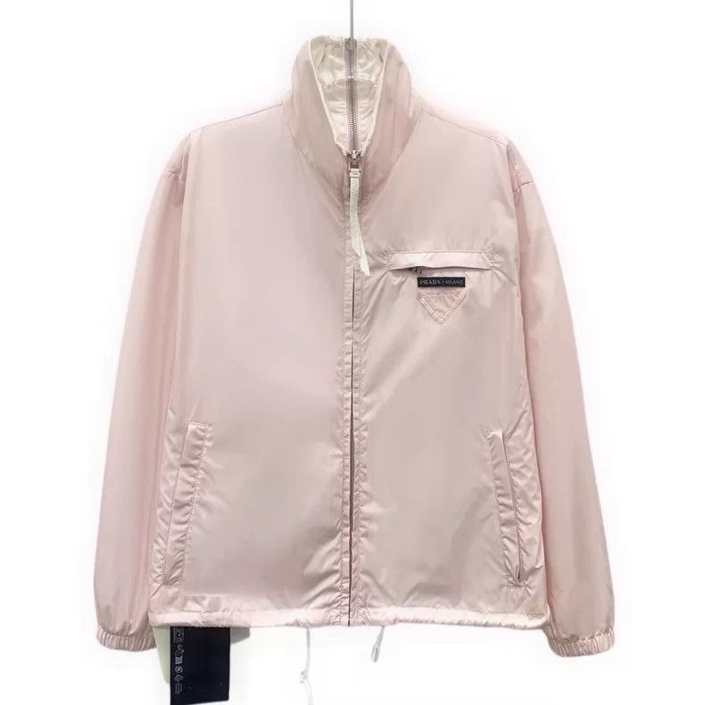 Prada Prada Light pink stand-up collar zipper long-sleeved jacke Size XS / US 0-2 / IT 36-38 - 1 Thumbnail