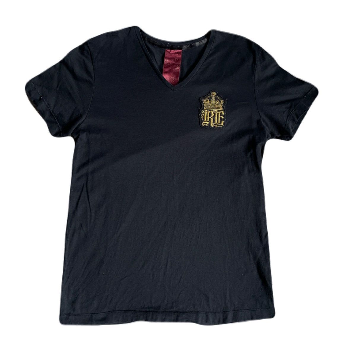 If Six Was Nine 2000s Japanese archive Vkei Gothic Emblem Patch Slim-Fit Tee Size US S / EU 44-46 / 1 - 2 Thumbnail