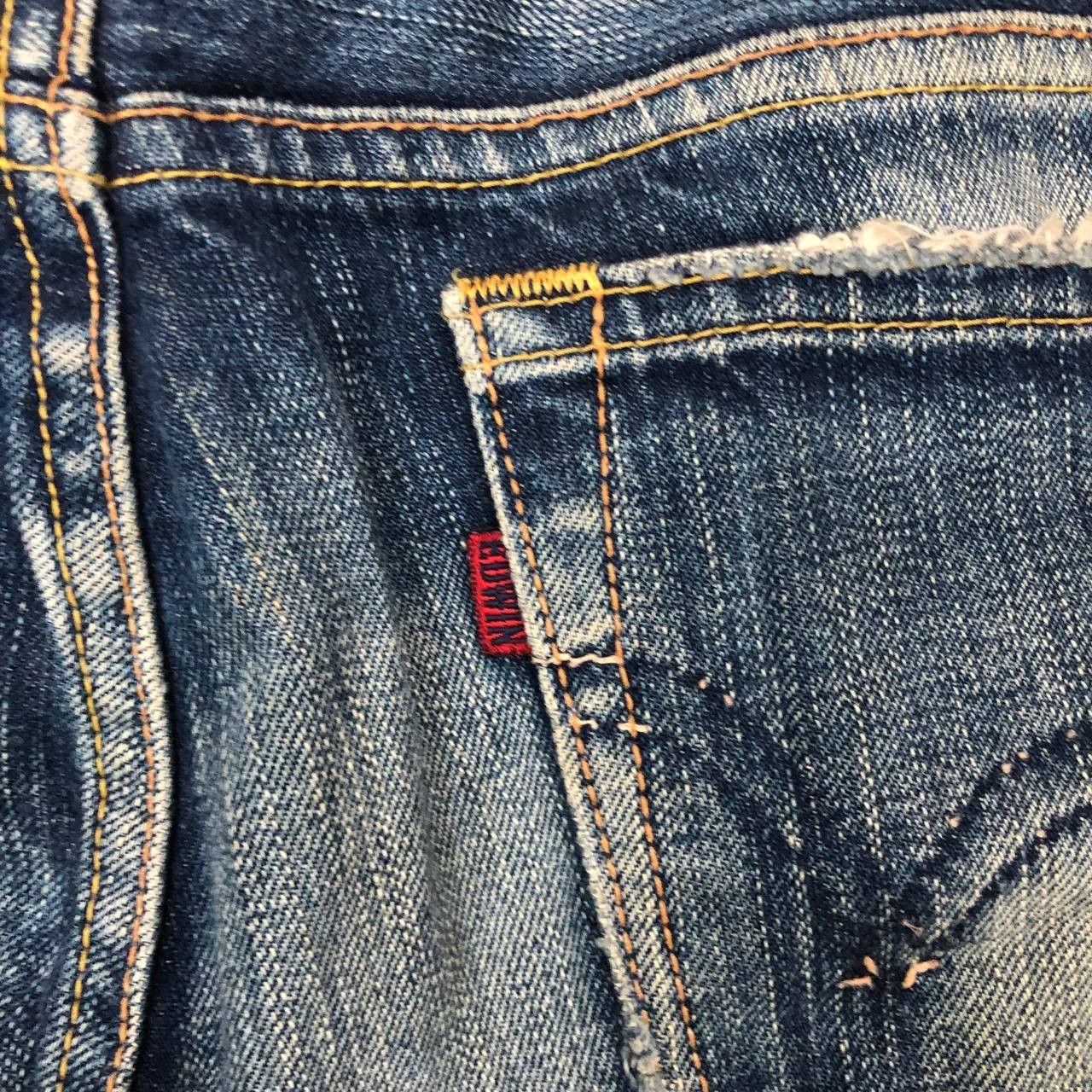 Edwin P92 VTG EDWIN FLARED DISTRESSED JEANS Size 32" / US 10 / IT 46 - 8 Thumbnail