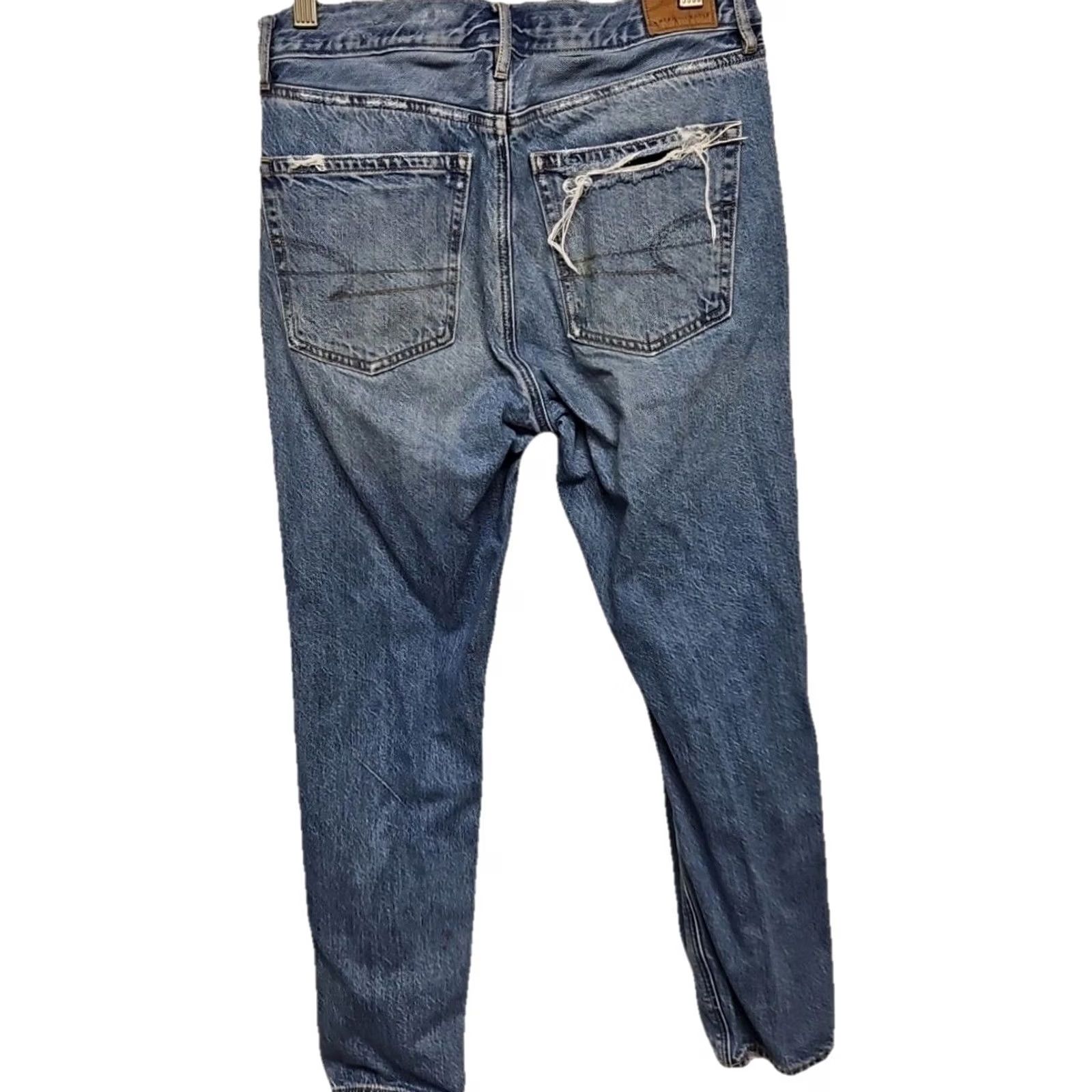 American Eagle Outfitters American Eagle Outfitters Jeans Skinny Distressed Hi Rise Light Wash 4 Women Regular 27in Inseam Blue Denim Size 28" / US 6 / IT 42 - 4 Thumbnail