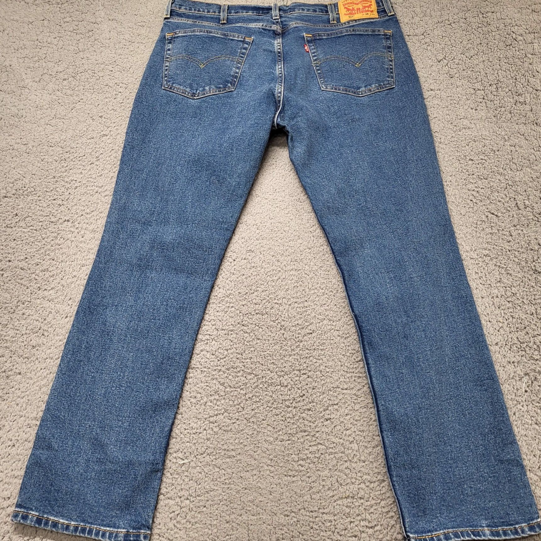 Levi's Levi's 511 Jeans Men's 38x30 Slim Fit Blue Straight Stretch Denim Logo 5-Pocket Regular 30 In Inseam USA Modern Size US 38 / EU 54 - 3 Thumbnail