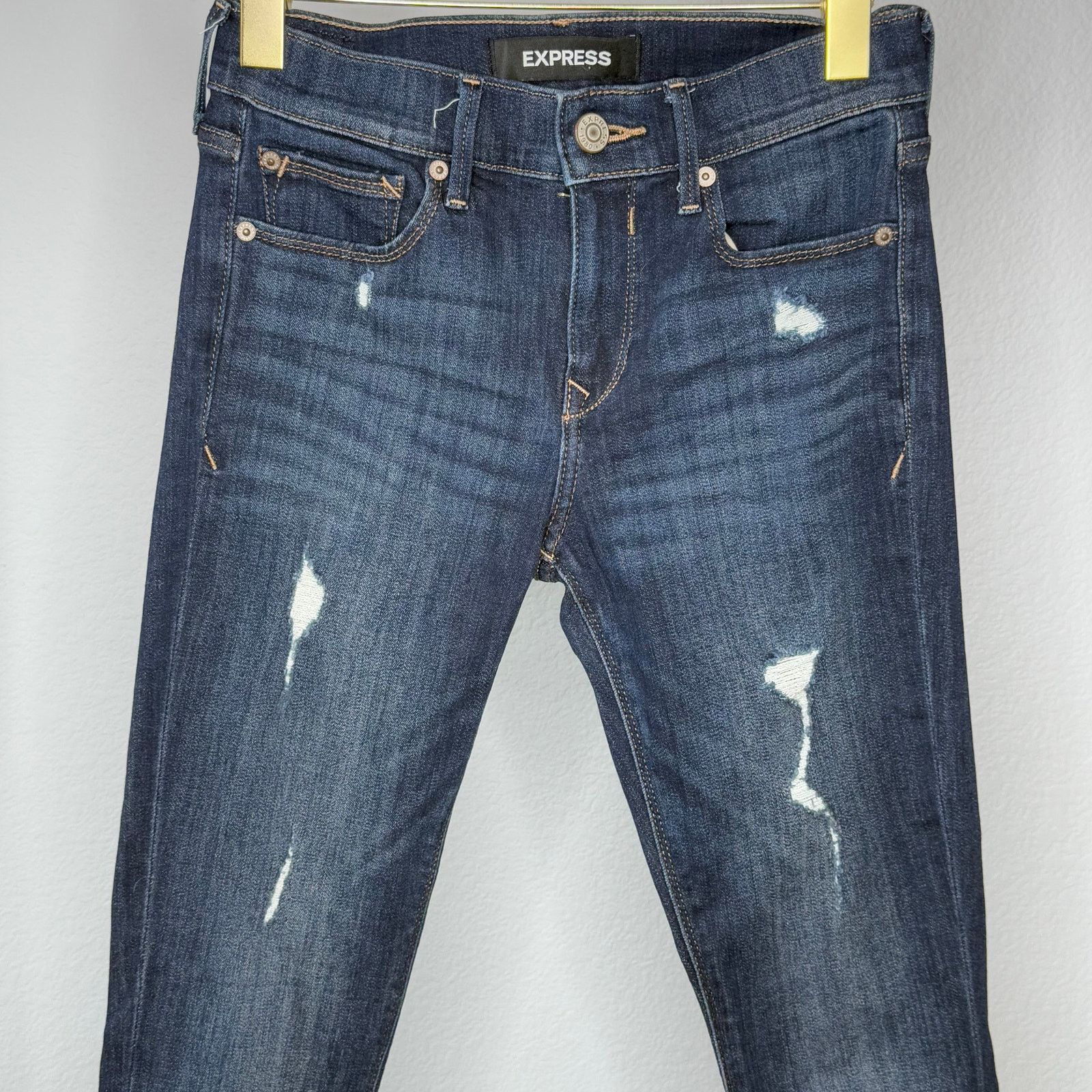Express Express Women's Size 2 Short Jegging Jeans Size 26" / US 2 / IT 38 - 4 Thumbnail