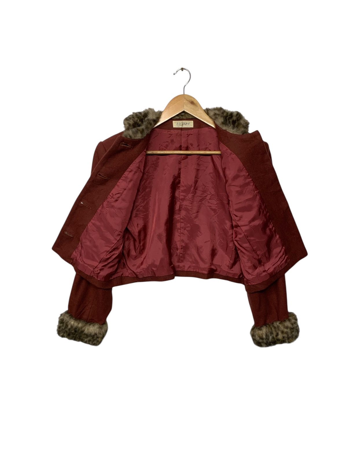 Noah Very Rare Noah Crop Top Fur Button Ups Jacket Size L / US 10 / IT 46 - 3 Thumbnail