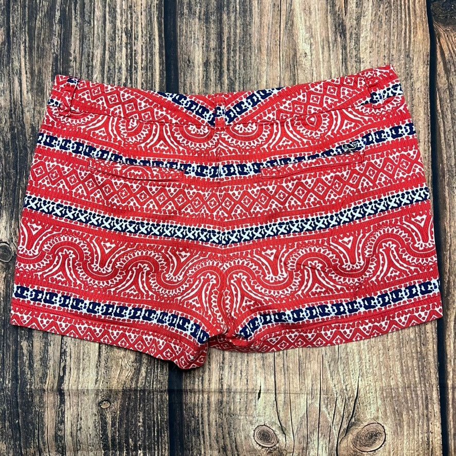 Vineyard Vines Vineyard Vines Women's Chino Shorts Size 6 Red White Blue Size 28" / US 6 / IT 42 - 4 Thumbnail