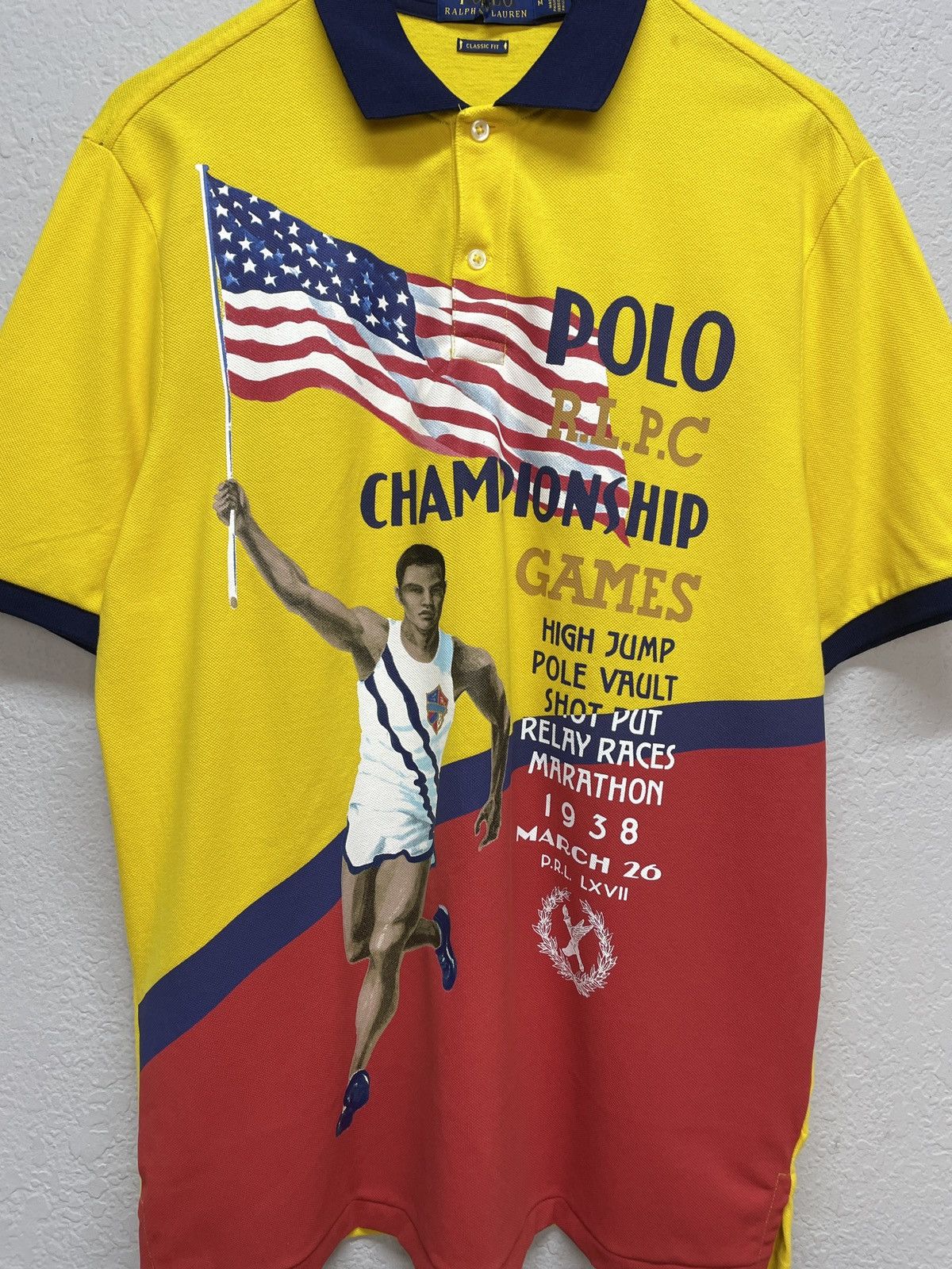 Polo Ralph Lauren Vintage Y2K Championship 1938 Polo Ralph Lauren Tee Polos Size US M / EU 48-50 / 2 - 4 Thumbnail