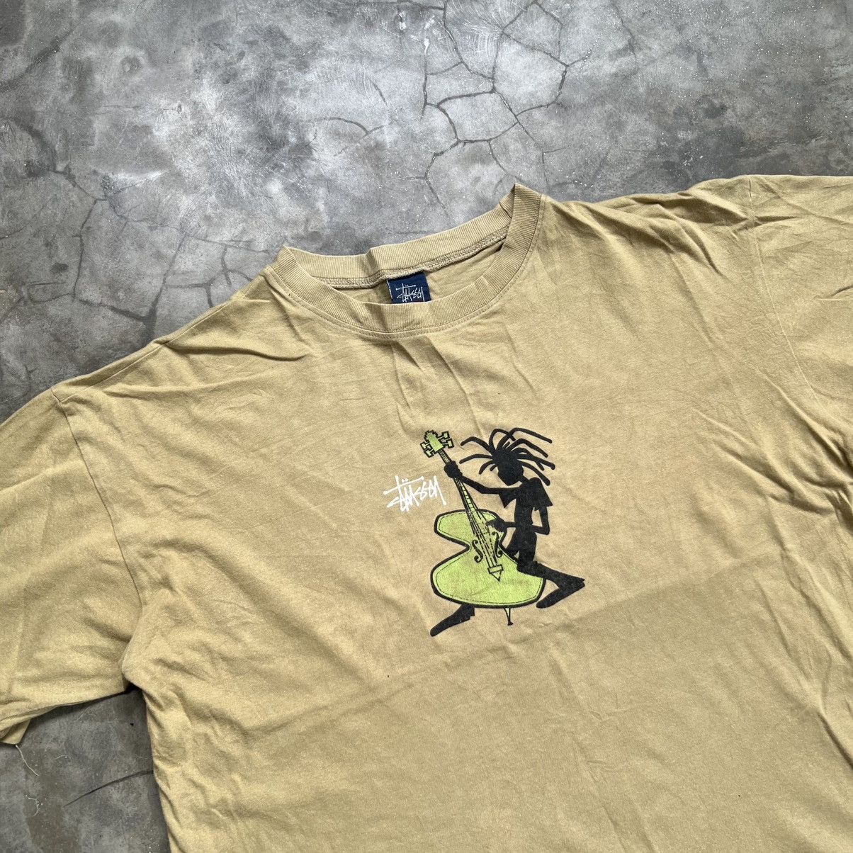 Stussy Vintage 90s Stussy Shadowman Guitar T-Shirt Size US M / EU 48-50 / 2 - 3 Thumbnail