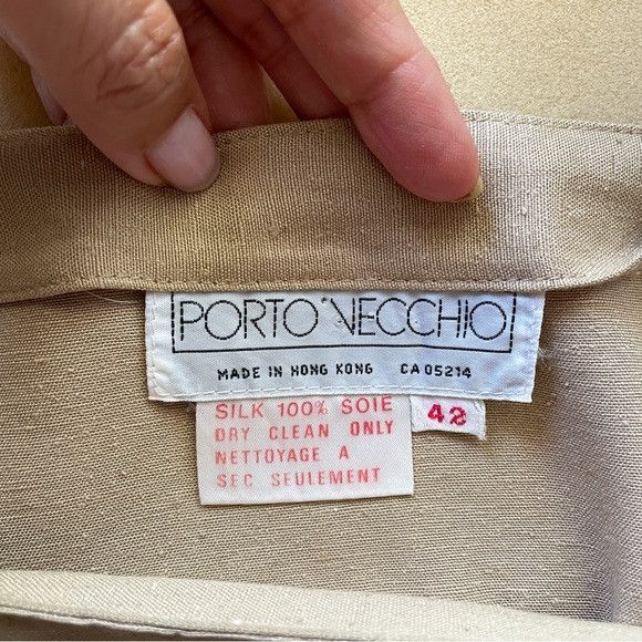Vintage Vintage Ivory Raw Silk Cut Out Shift Dress - Medium Size M / US 6-8 / IT 42-44 - 8 Thumbnail