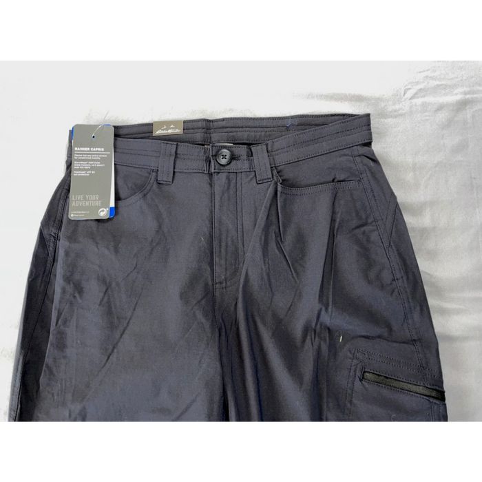 Eddie Bauer Black Cargo Capri Cropped Pants - Size 10