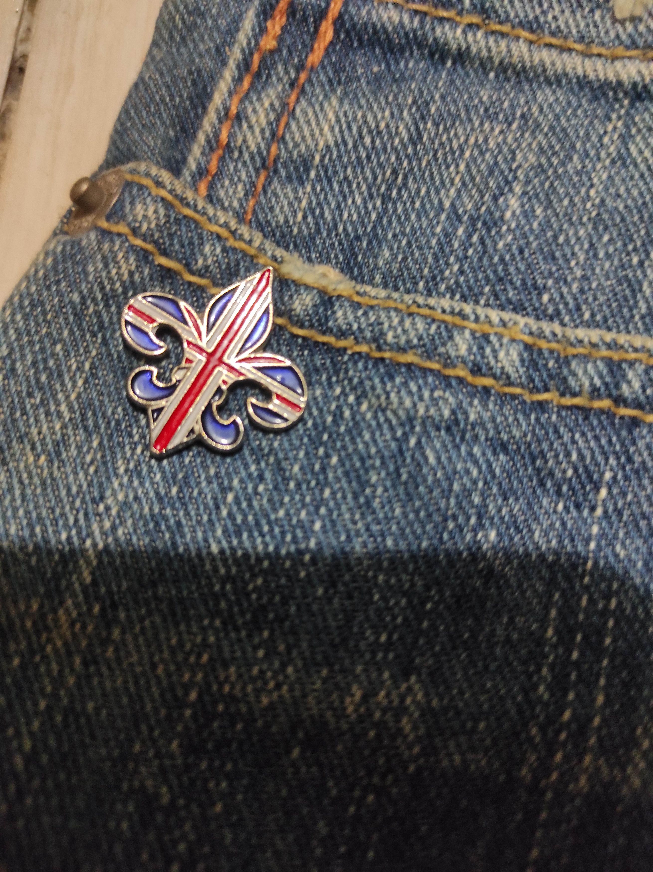 Le Grande Bleu (L.G.B.) ASK London Flag Denim Jeans Size US 30 / EU 46 - 8 Thumbnail