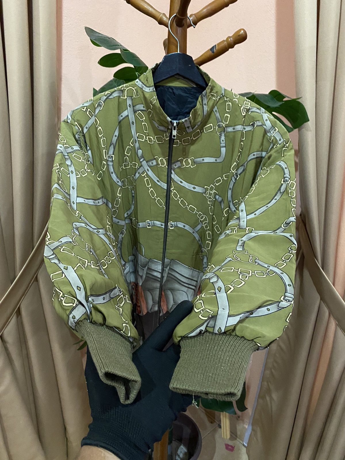 Other Modern Baroque Inspired Olive Green Bomber Jacket Size US L / EU 52-54 / 3 - 5 Thumbnail