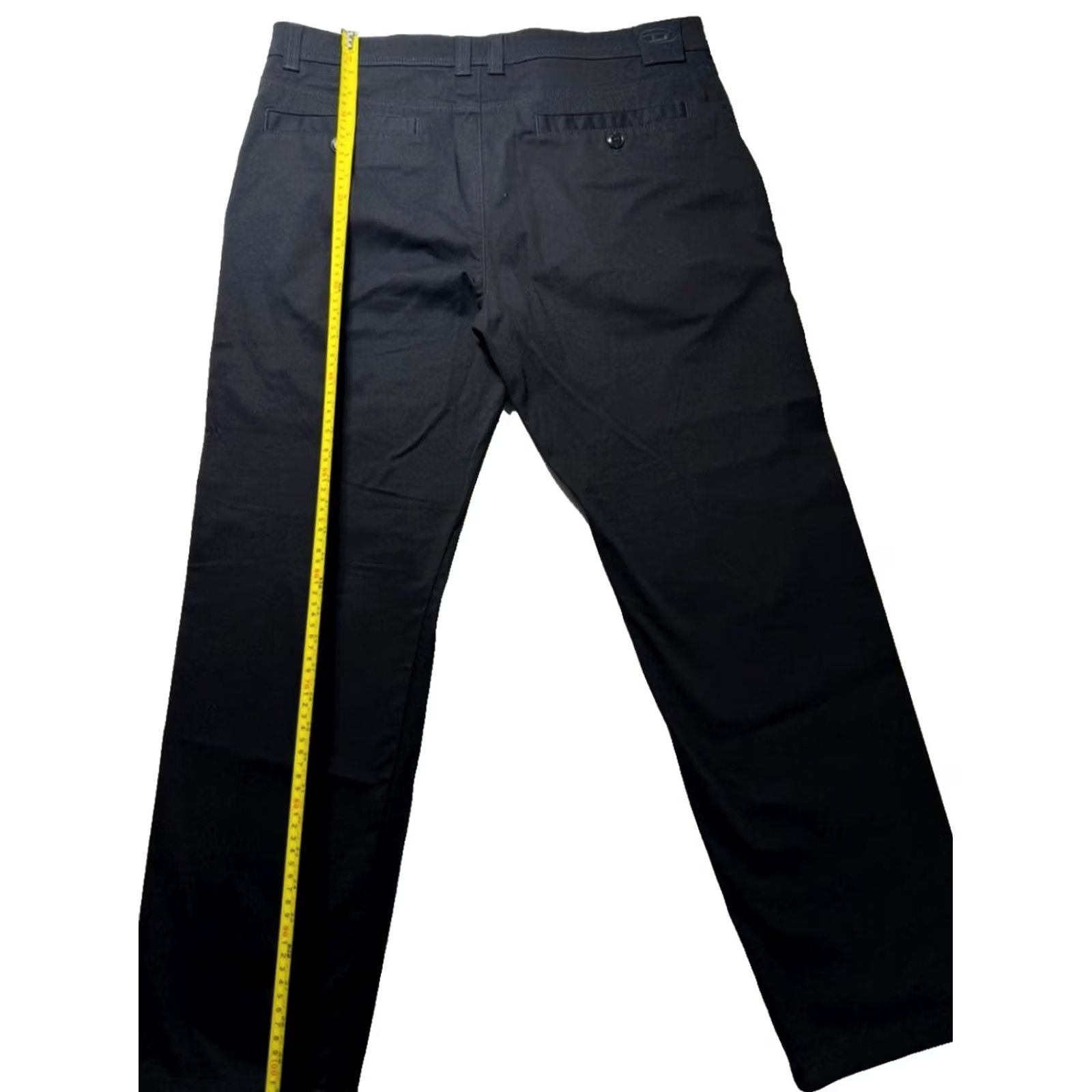 Diesel Diesel Pants for Men – Black Cotton Rayon Blend Slim Fit Chino SIZE 54 Casual Wear, 30 in Inseam, 33 in Waist, Logo Accents, Regular, 3P Size US 38 / EU 54 - 4 Thumbnail