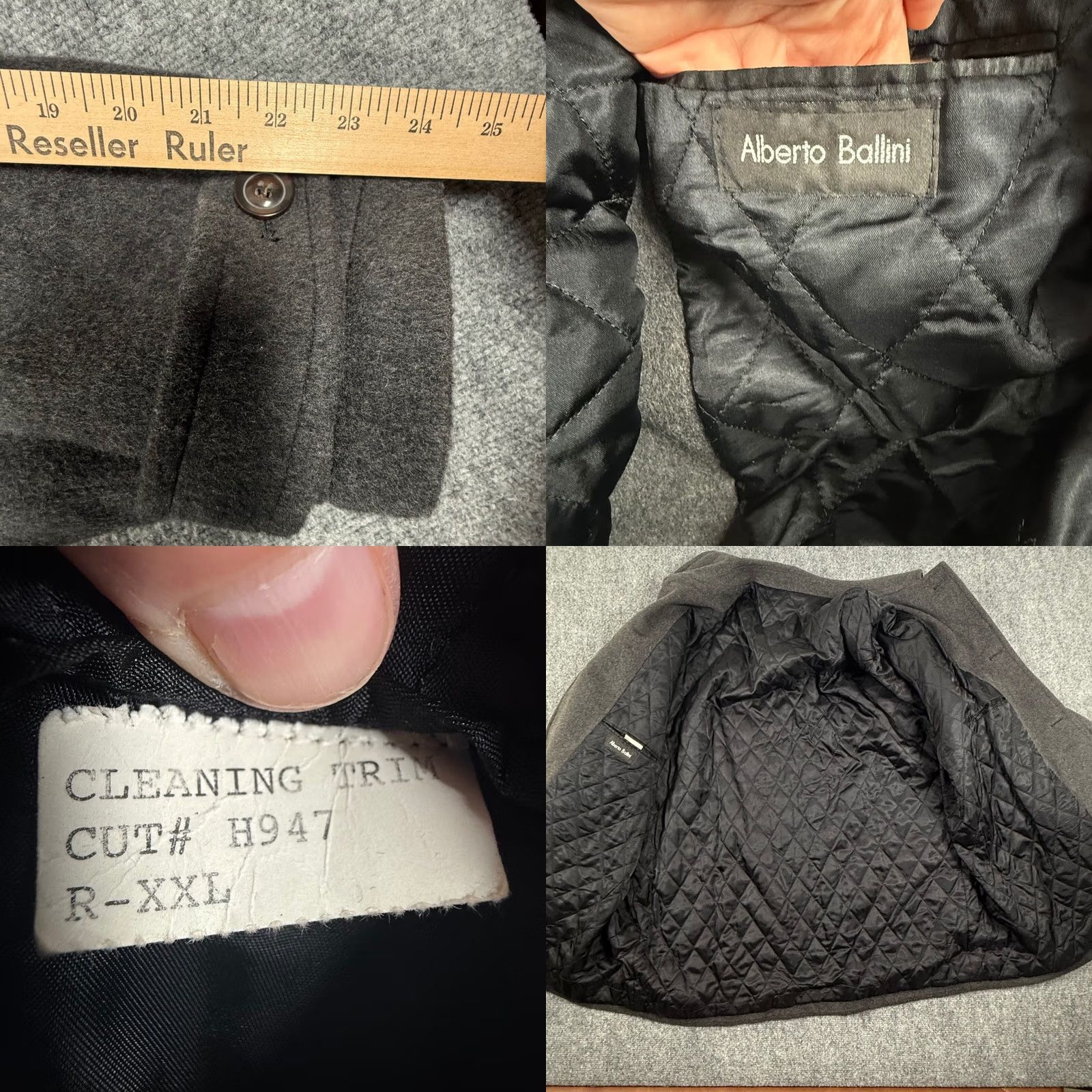 Vintage VINTAGE Alberto Ballini Car Coat Overcoat Wool Blend Button Front Jacket XXL Gray Coat Men’s Wool Coat Business Casual Adult 2XL Size US XXL / EU 58 / 5 - 8 Thumbnail