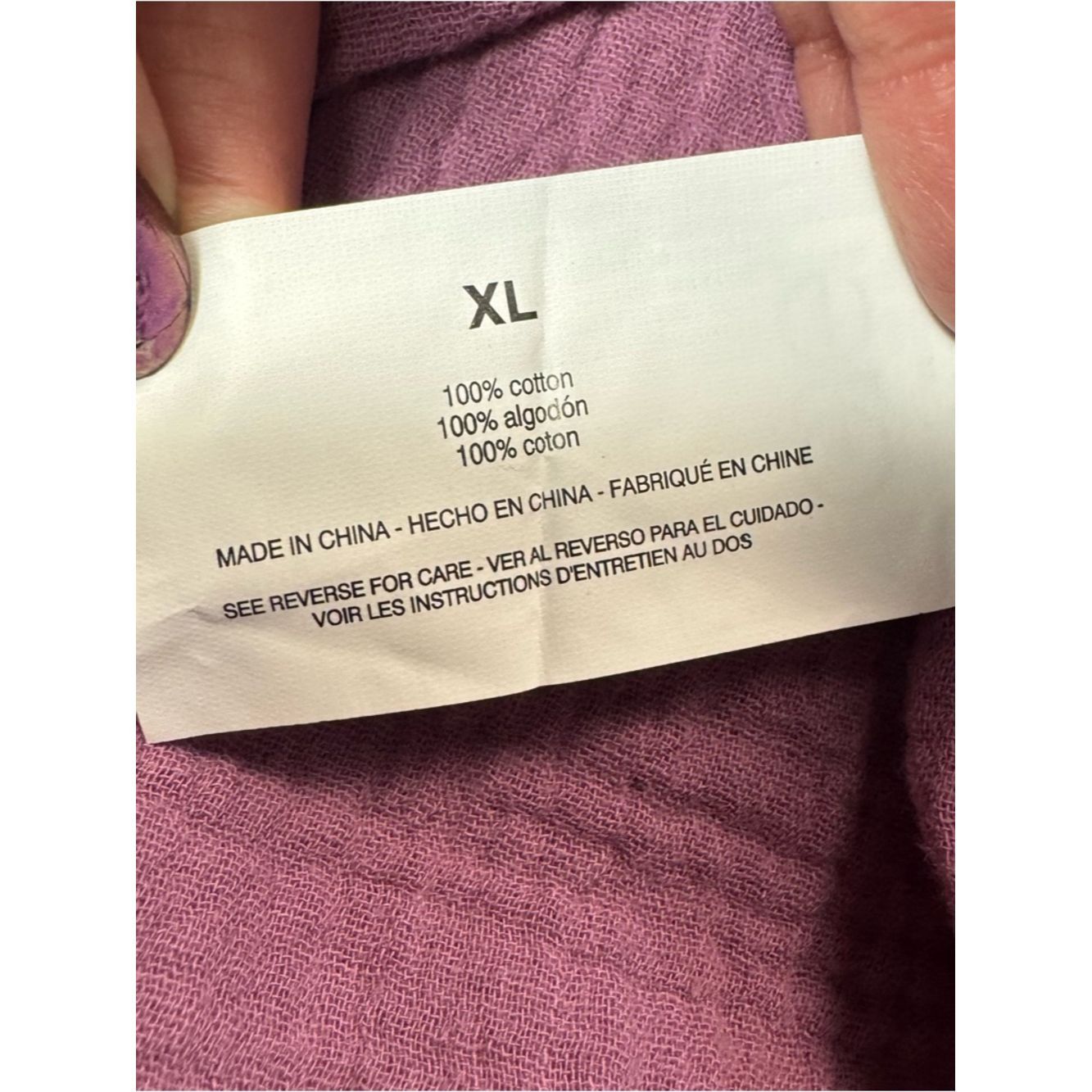 Anne Klein New Anne Klein Lucile Double-Gauze Cotton Mauve Shirt Size Size XL / US 12-14 / IT 48-50 - 8 Thumbnail