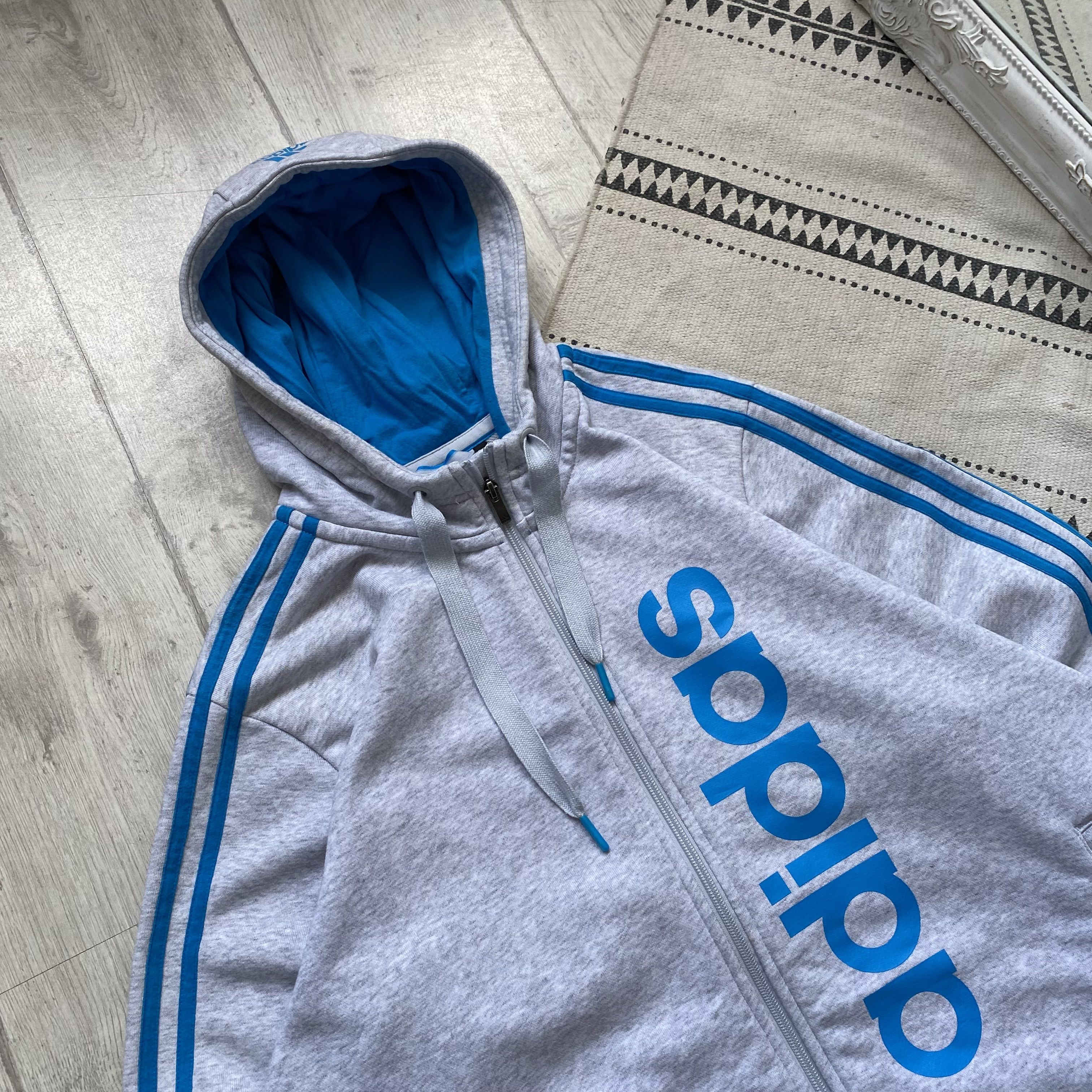Adidas Vintage 00s Adidas Zip hoodie big Logo Size US L / EU 52-54 / 3 - 2 Thumbnail