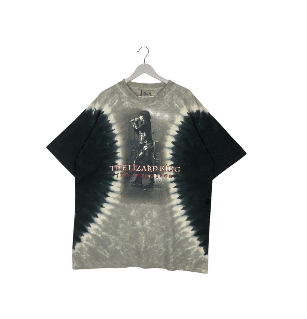 Designer × Vintage vintage T-shirt 90s Liquid blue Jim Morrison Lizard king tee Size US L / EU 52-54 / 3 - 1 Thumbnail