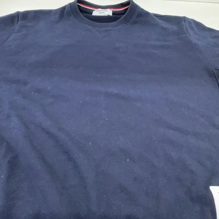 Thom Browne Thom Browne Navy Blue Classic Logo Sweatshirt -2507 Size US M / EU 48-50 / 2 - 2 Thumbnail