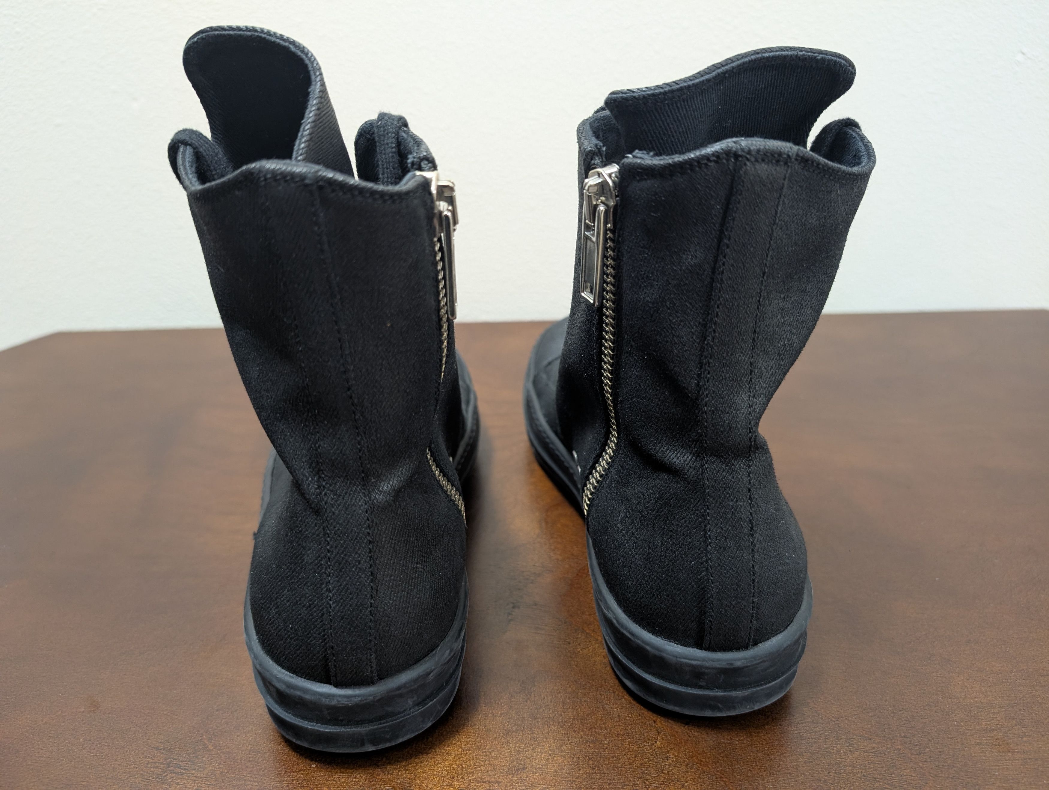 Rick Owens Drkshdw Rick Owens DRKSHDW Black Coated Sneakers Size US 9 / EU 42 - 4 Thumbnail