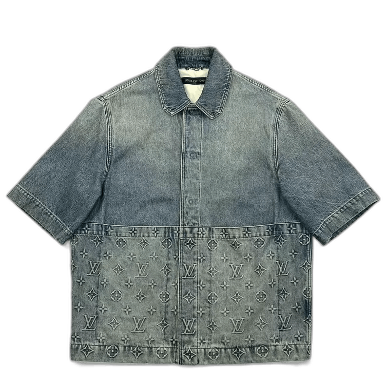 Louis Vuitton Louis Vuitton Blue Denim Short Sleeve Jacket Size US L / EU 52-54 / 3 - 1 Thumbnail