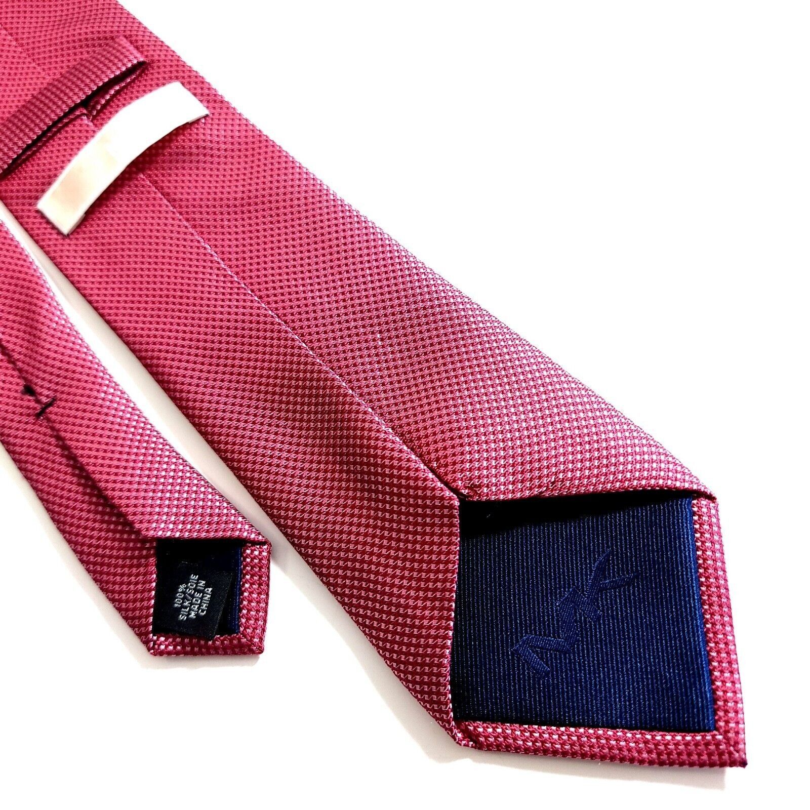 Michael Kors Michael Kors Red Pink Check Woven Silk Tie Size ONE SIZE - 5 Thumbnail