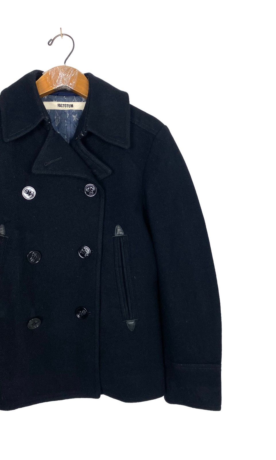 FACTOTUM Rare‼️ Factotum Double Breasted Pea Coat Made in Japan Size S / US 4 / IT 40 - 4 Thumbnail