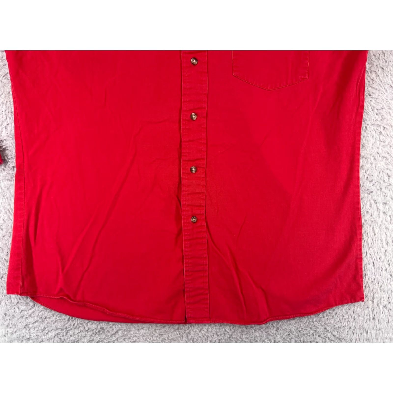 Lee Lee Shirts Mens Large Red Long Sleeve Button Up 100% Cotton Pockets Twill Durable Size US L / EU 52-54 / 3 - 5 Thumbnail