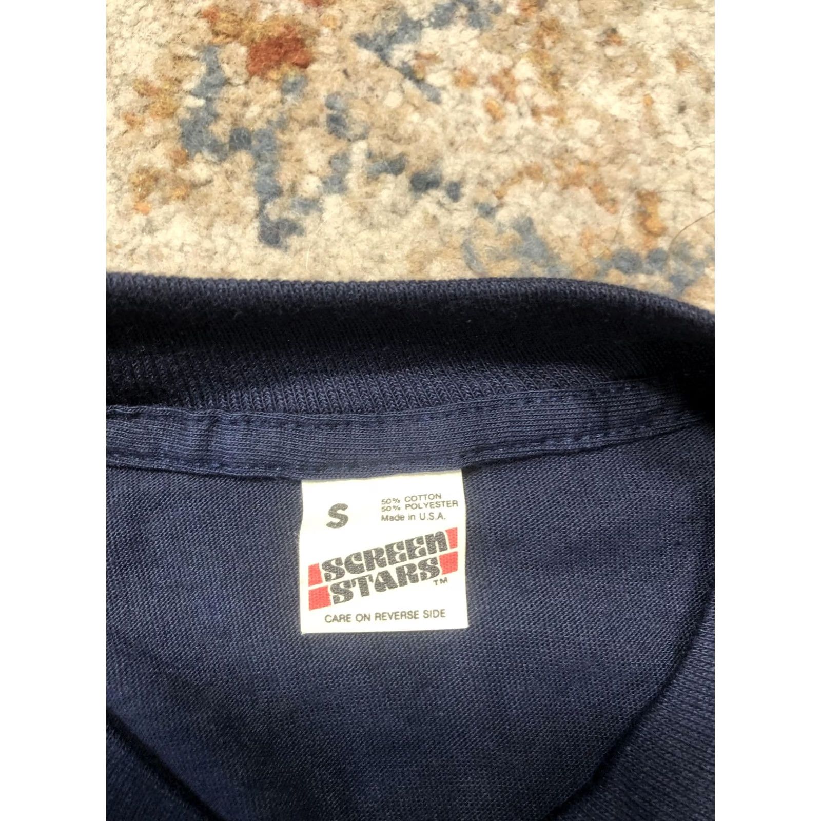 Vintage VINTAGE Screen Stars Shirt Mens Small Blue Solid Long Sleeve Blank Tee Made USA Size US S / EU 44-46 / 1 - 7 Thumbnail