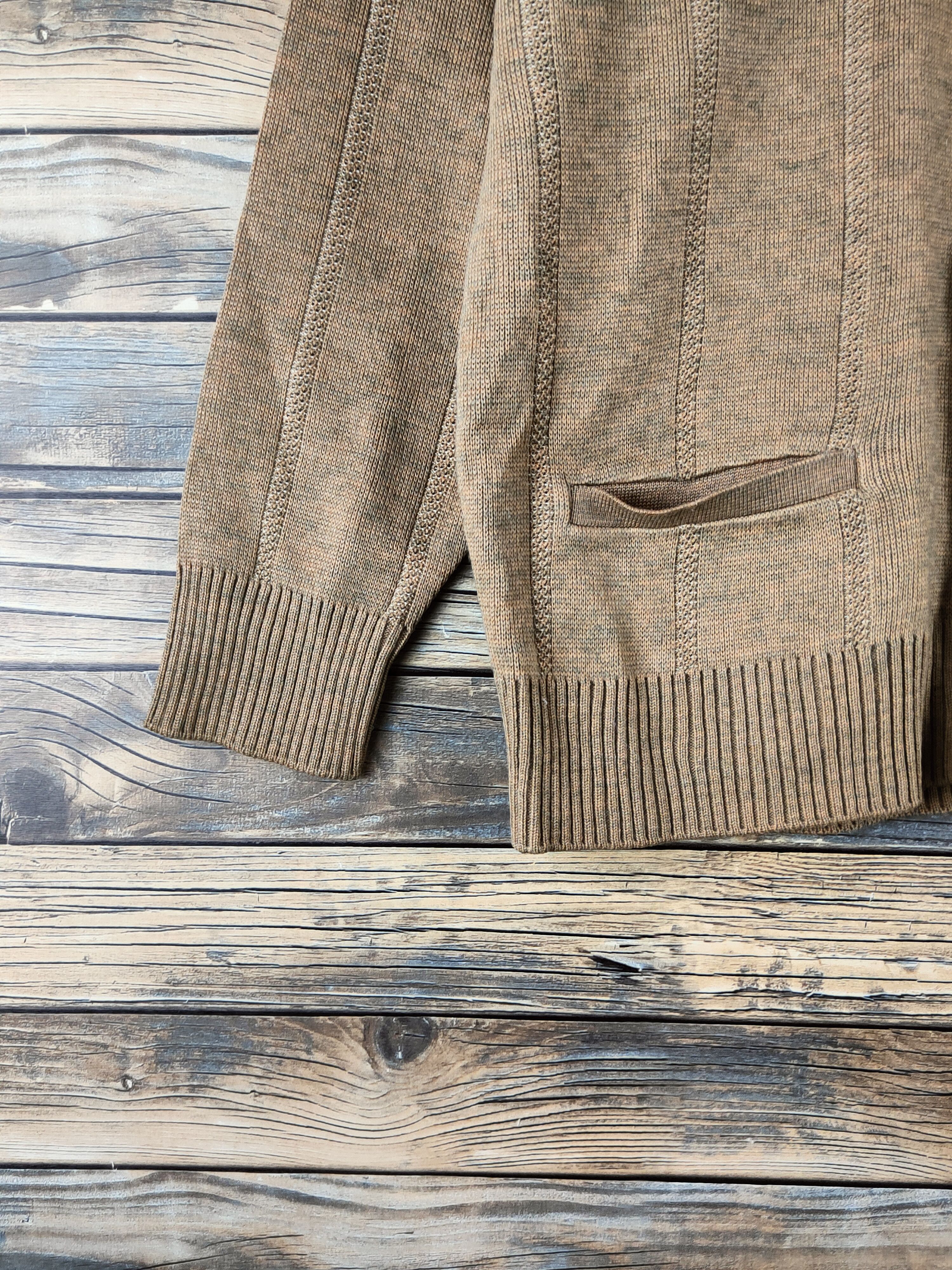 Japanese Brand DL Hankyu Beige Knitwear Cardigan #46-190 Size US L / EU 52-54 / 3 - 4 Thumbnail