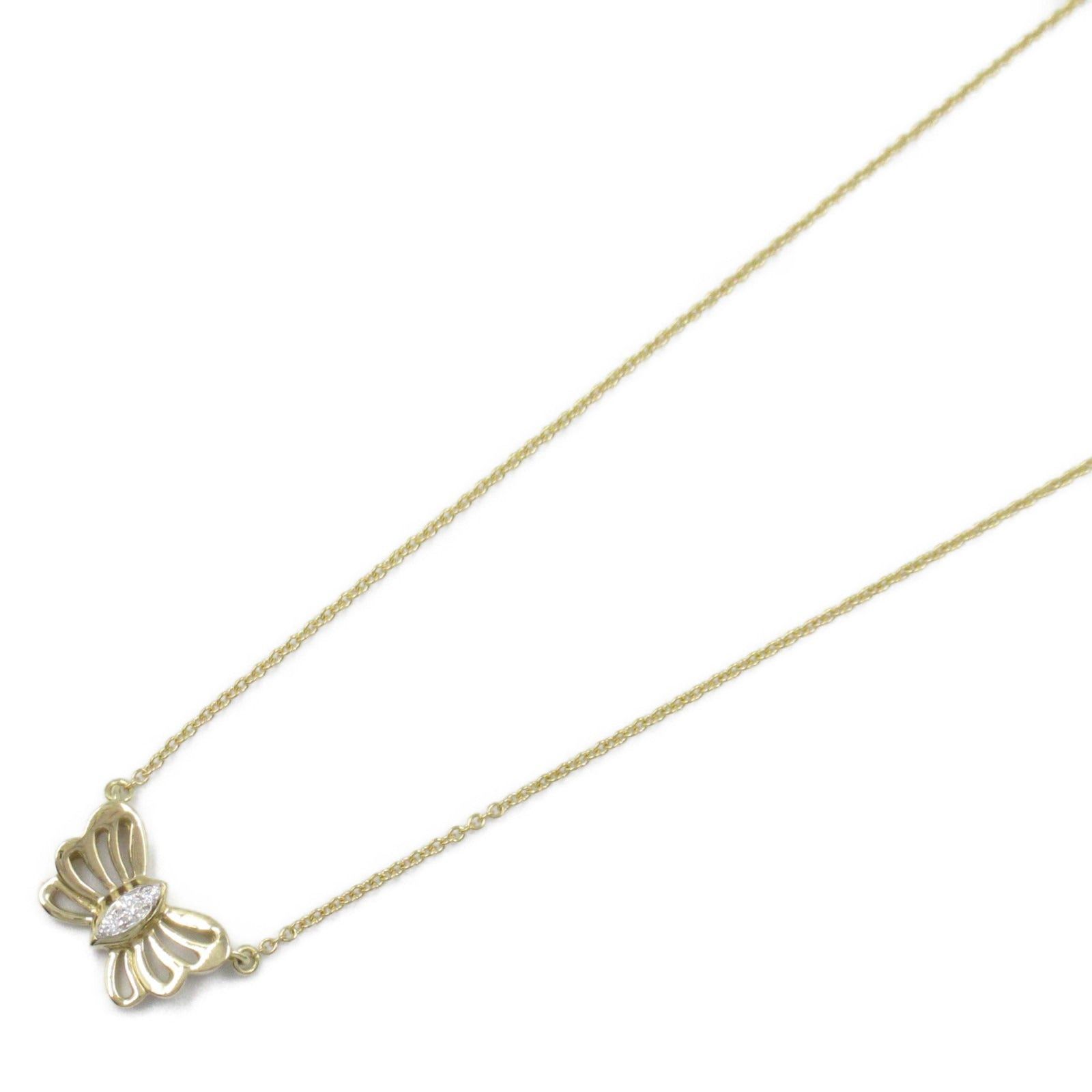 Tiffany & Co. Tiffany Co Butterfly Necklace Diamond K18 (Yellow Gold) Clear Size ONE SIZE - 1 Thumbnail