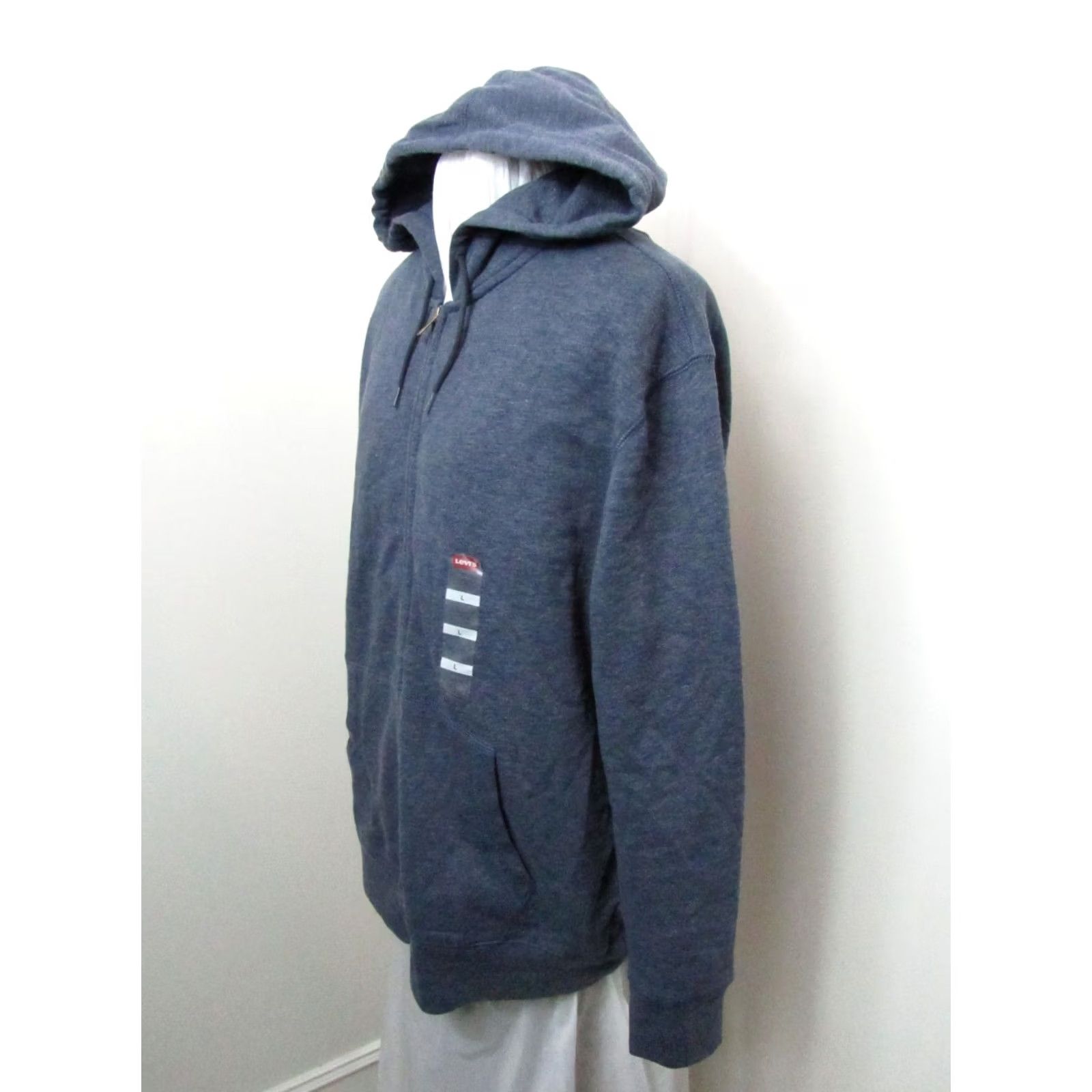 Levi's Levi's Hooded Jacket Mens Large Blue Lined Full Zip Sweatshirt Work Wear Size US L / EU 52-54 / 3 - 2 Thumbnail