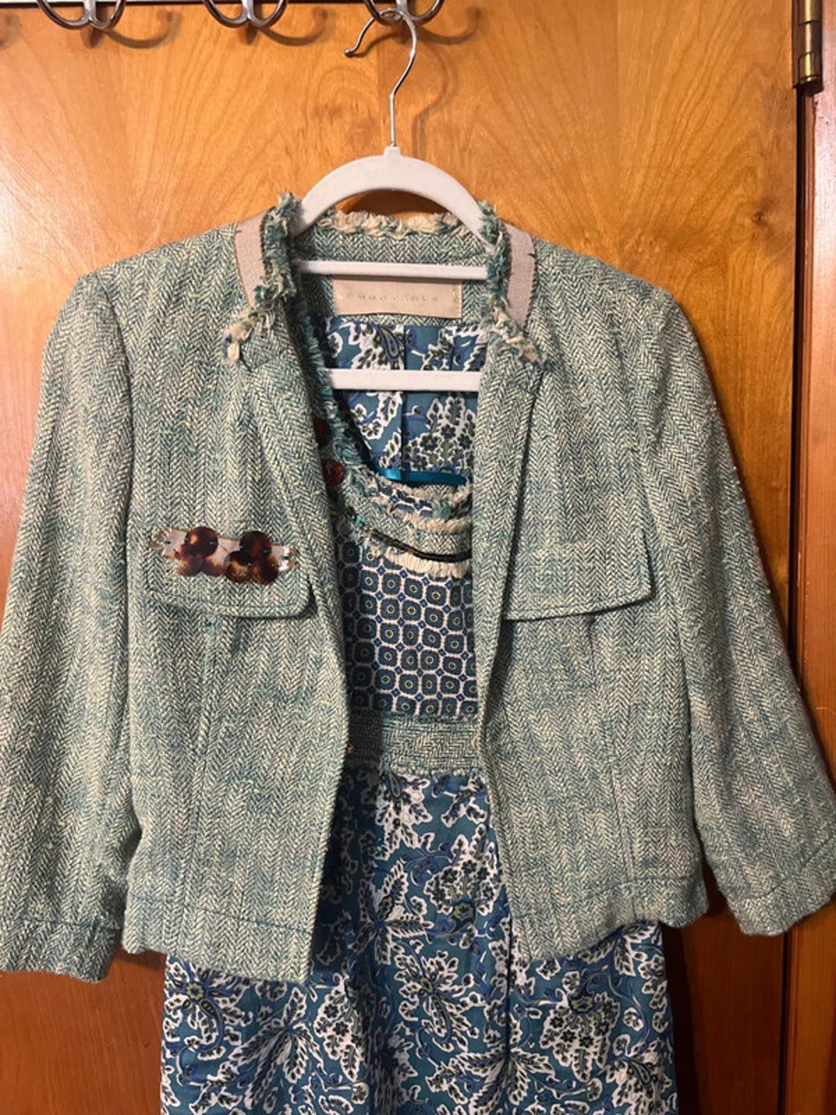 Designer Beautiful Vintage Schumacher Designer Dress & Jacket Romania Size XS / US 0-2 / IT 36-38 - 1 Thumbnail