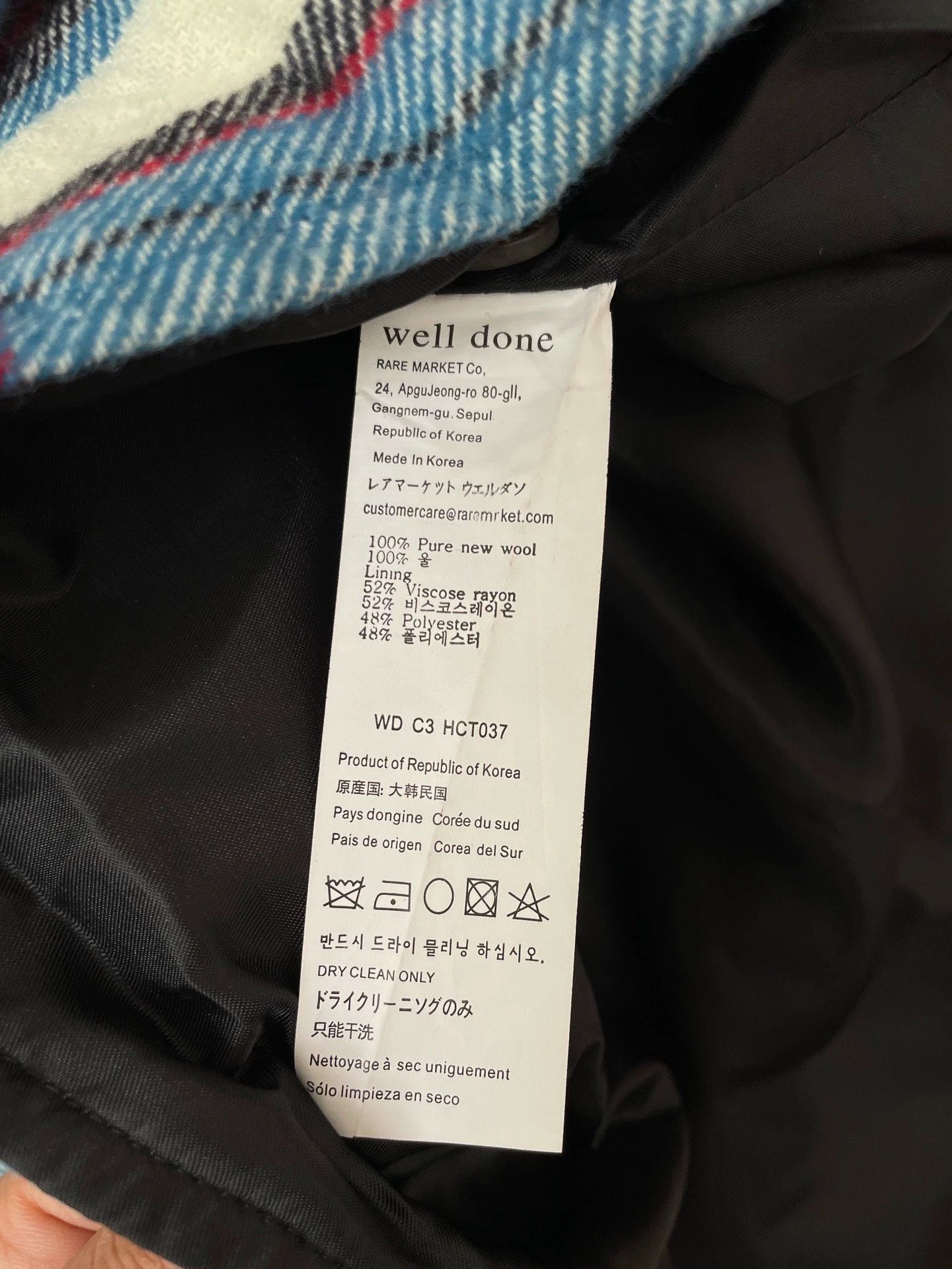 WE11DONE We11Done Blue White Red Check Half-Zip Jacket 46 Size US S / EU 44-46 / 1 - 5 Thumbnail
